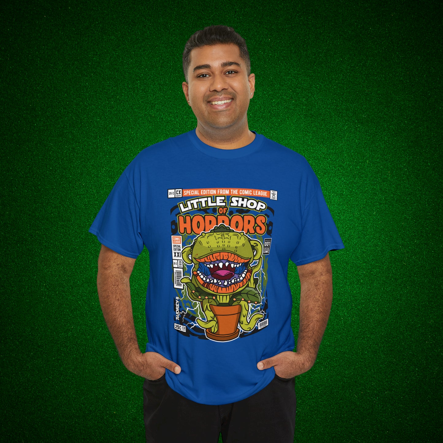 Little Shop of Horrors Audrey Pop Culture Mock Comic Cover heavy cotton T-shirt
