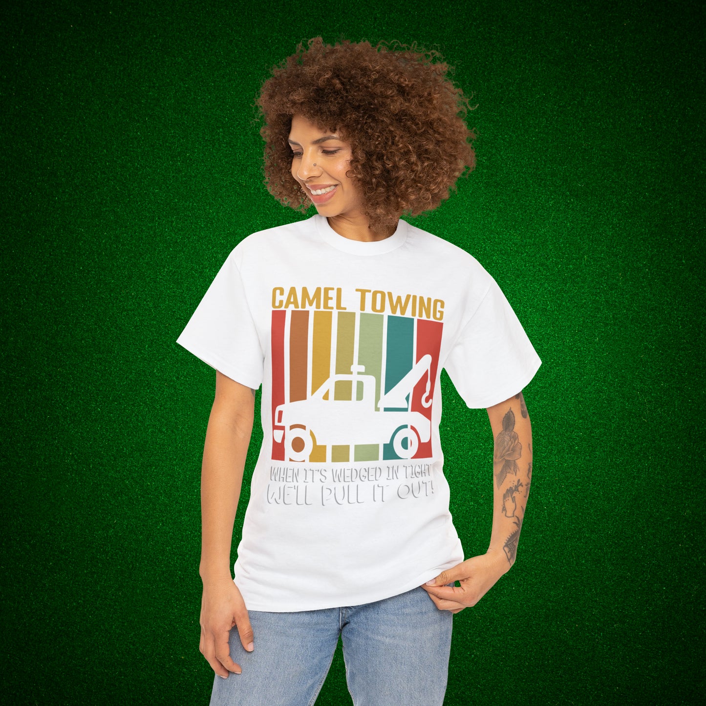 Camel Towing When its wedged in tight we'll pull it out T-Shirt