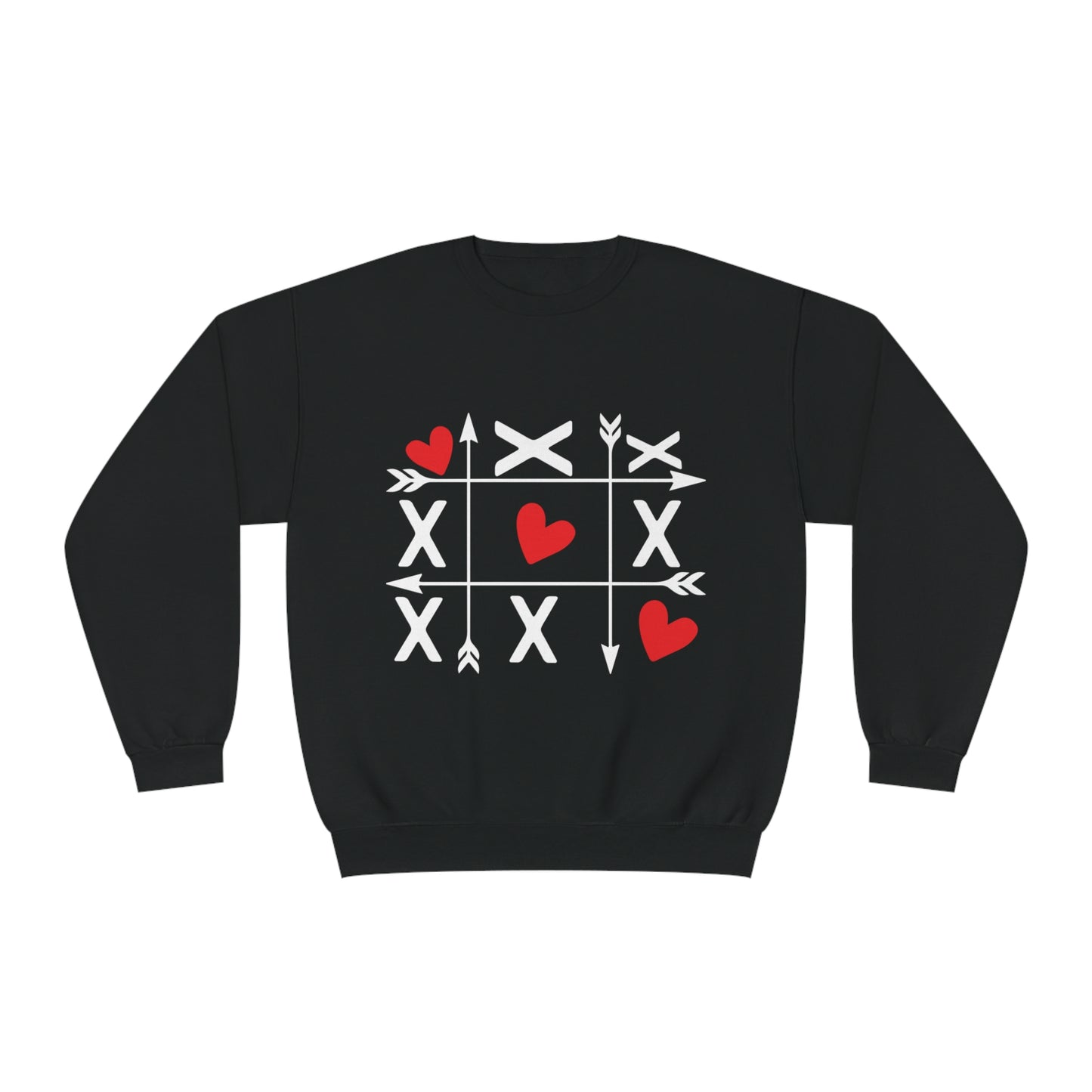 Tic-Tac-Toe Valentines Day Heart Unisex NuBlend® Crewneck Sweatshirt