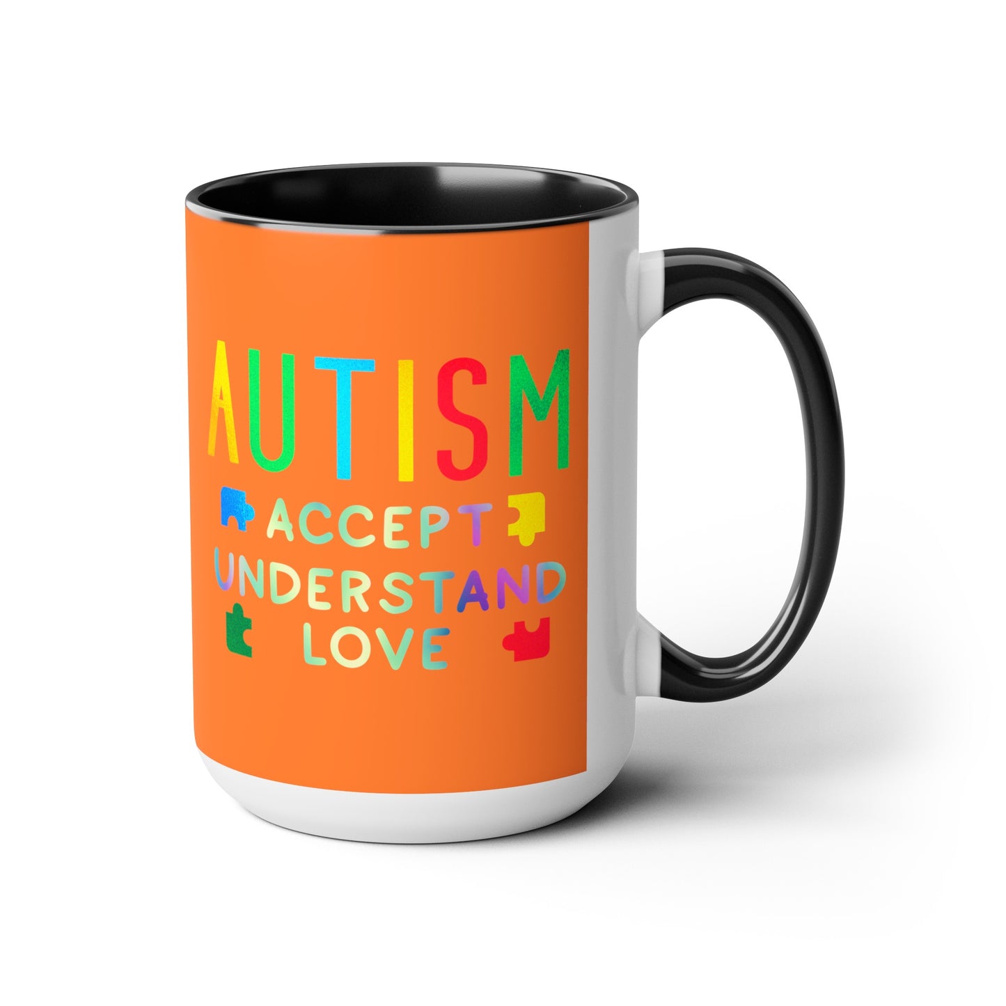 Autism ACCEPT UNDERSTAND LOVE 15oz Coffee Mug