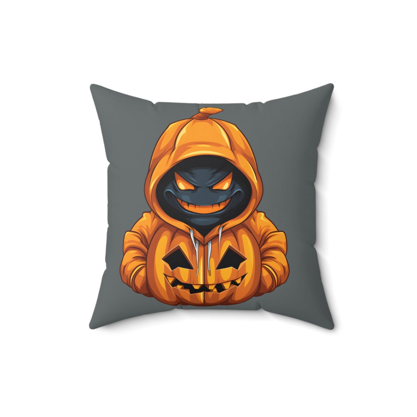 Throw Pillow Spooky and Cute 2-sided Jack-o-lantern Cute Kitty Halloween Spun Polyester Square Pillow