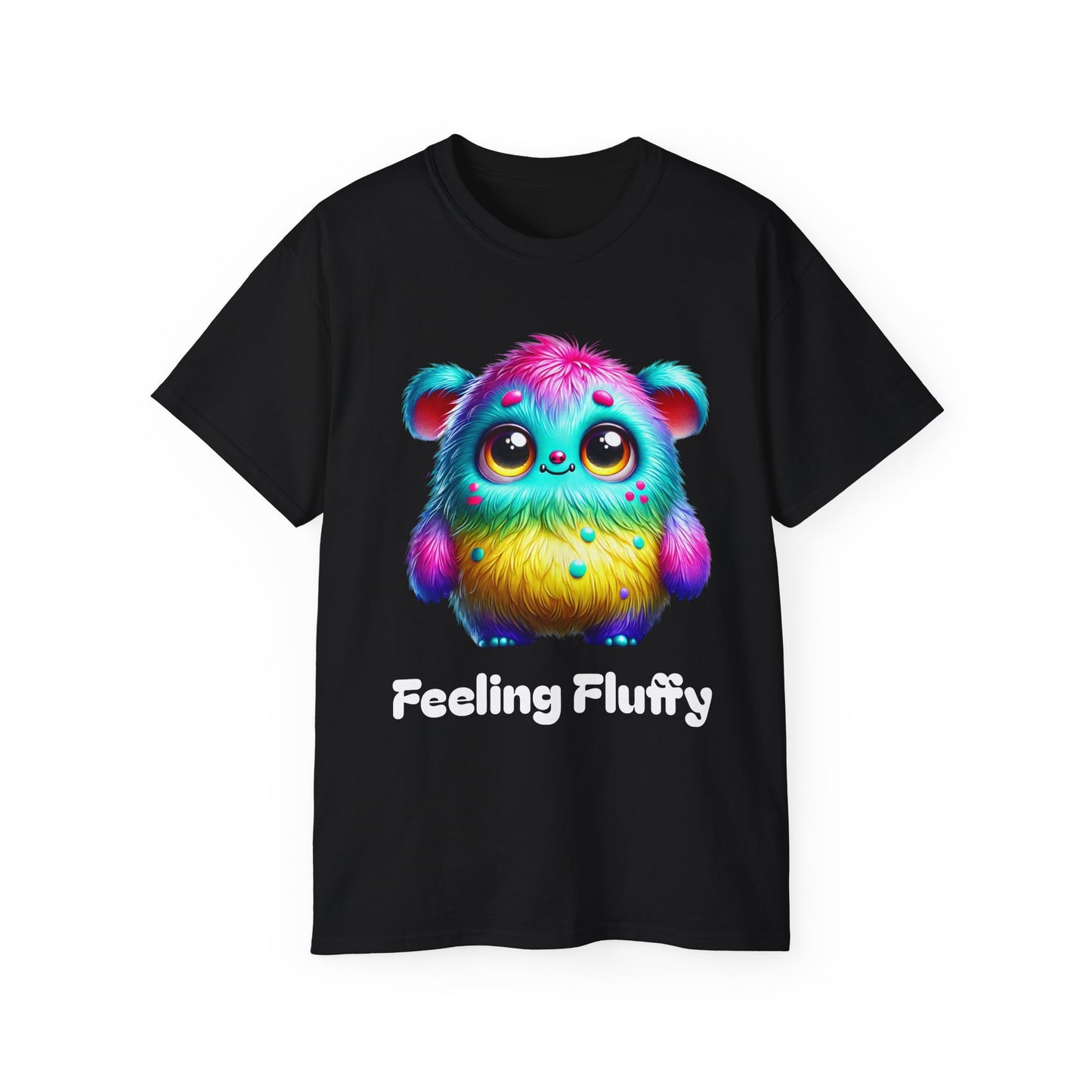Feeling Fluffy Cute Colorful Monster Unisex Ultra Cotton Tee