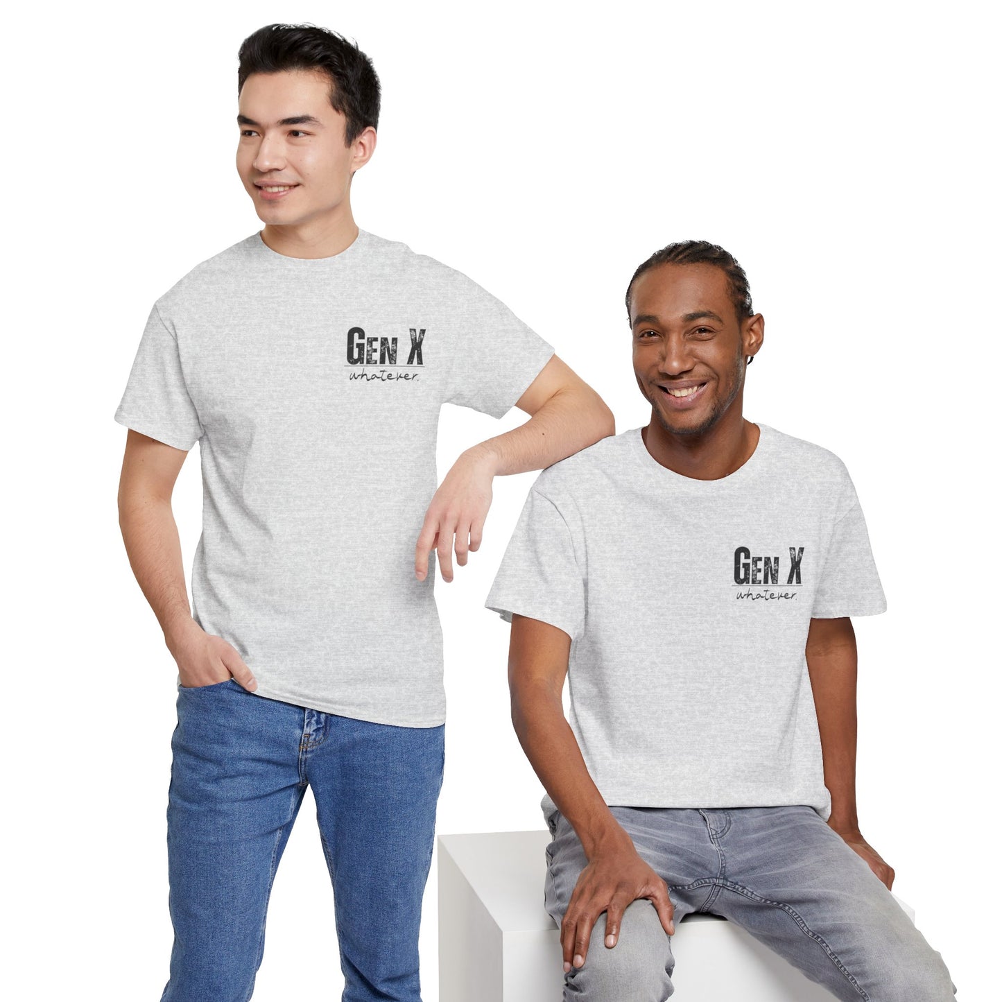 GEN X Definition Unisex Heavy Cotton T-Shirt Front & Back