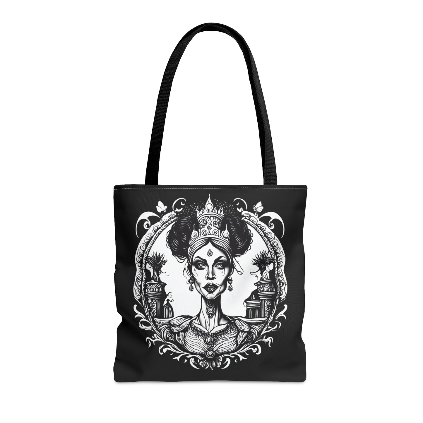 Regal Old Woman with Tiara and Crown Teacher Unisex Tote Bag (AOP)