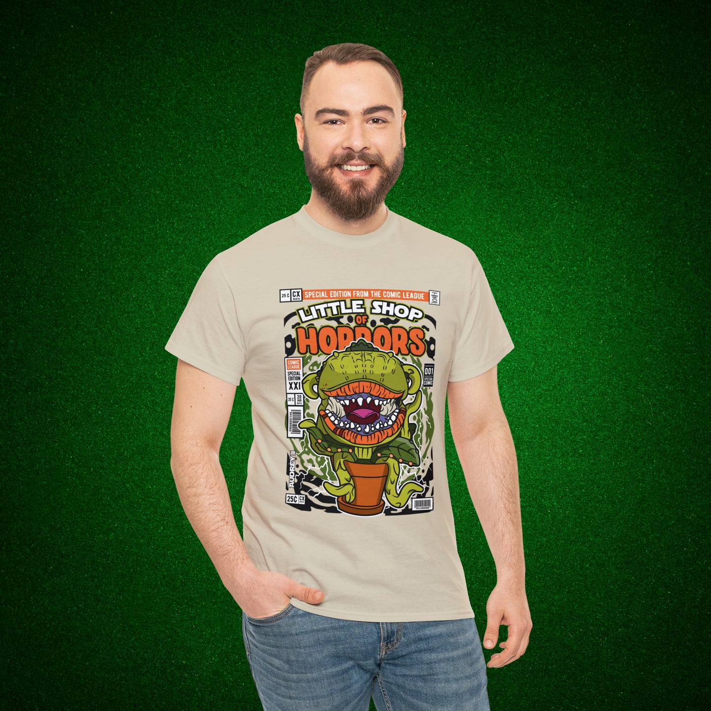 Little Shop of Horrors Audrey Pop Culture Mock Comic Cover heavy cotton T-shirt
