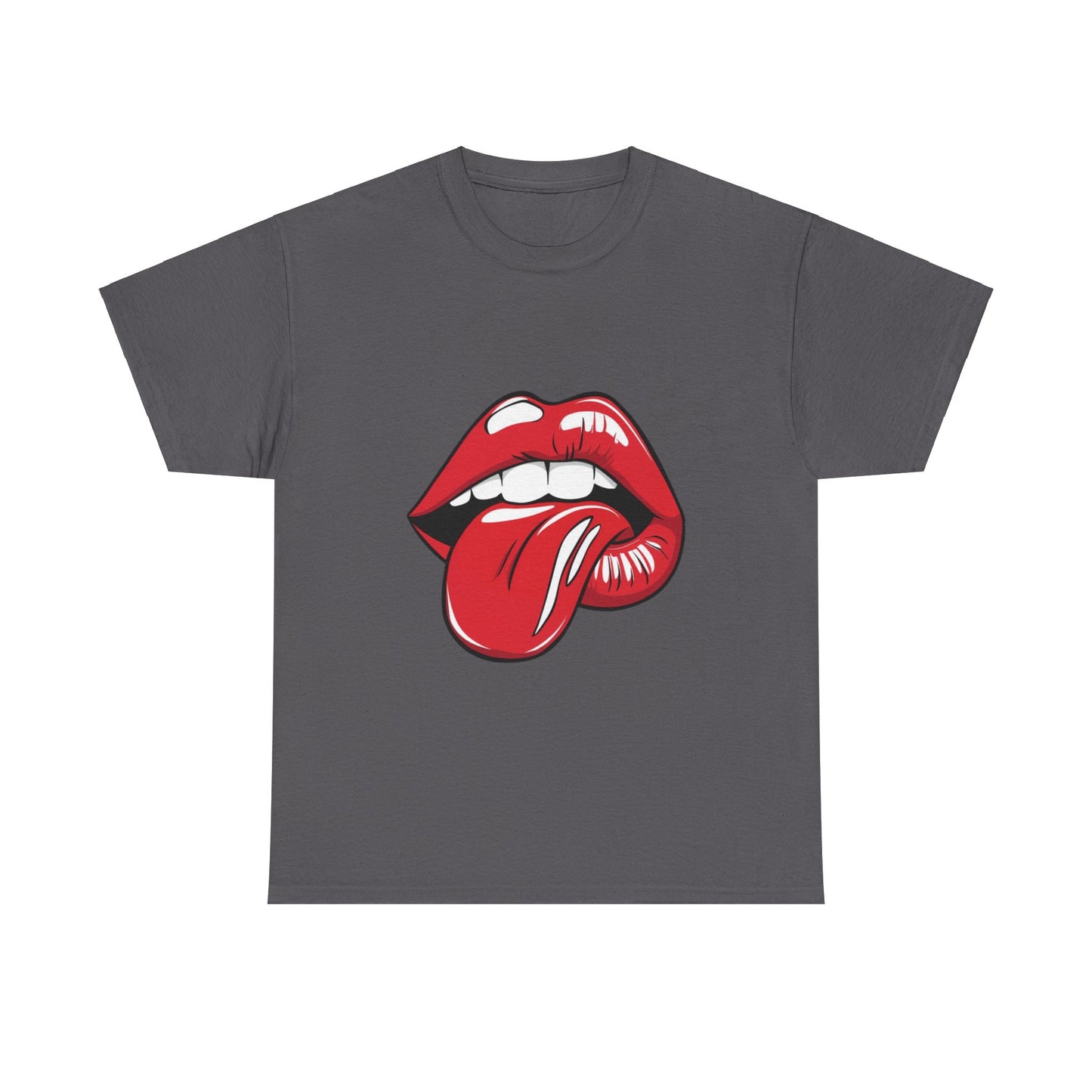 Sexy Retro PopArt Red Lips and Tounge Unisex heavy cotton Tshirt