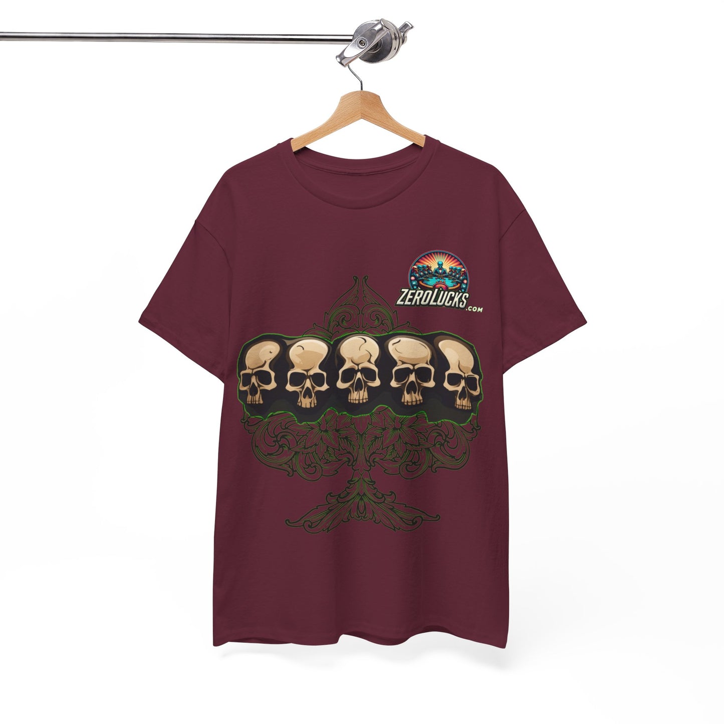 No Lucks Skulls with Spade T-shirt Unisex Heavy Cotton