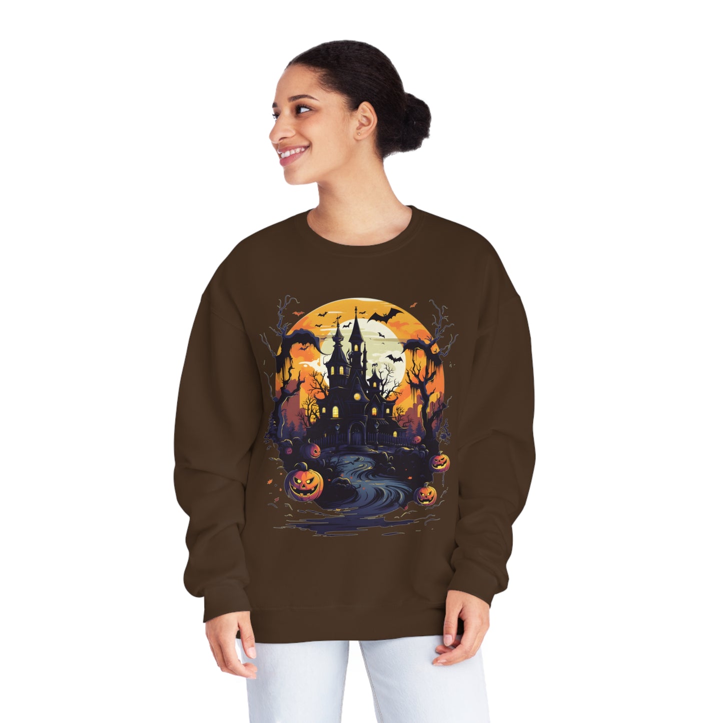 Halloween - Spooky House Unisex NuBlend® Crewneck Sweatshirt