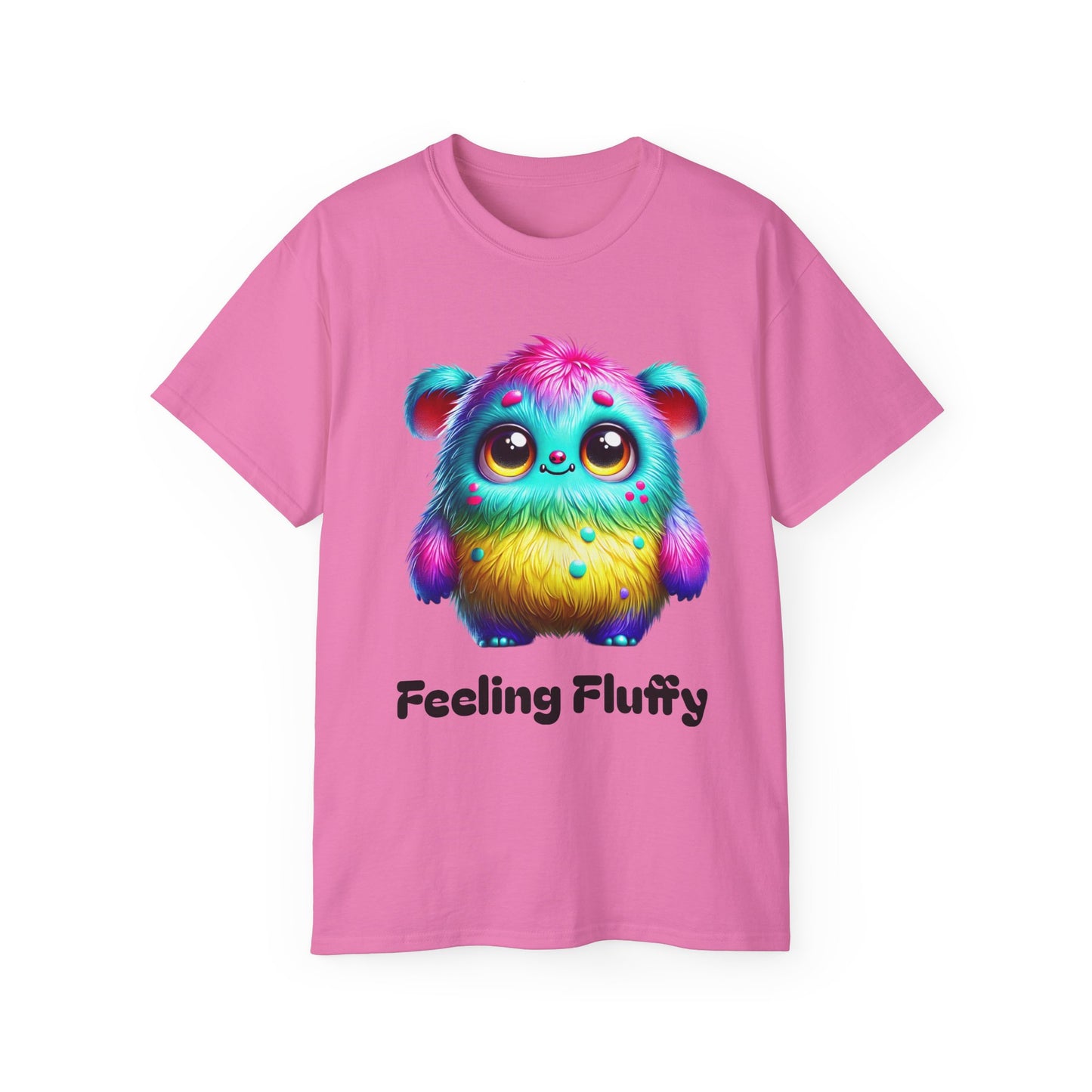 Feeling Fluffy Cute Colorful Monster Unisex Ultra Cotton Tee