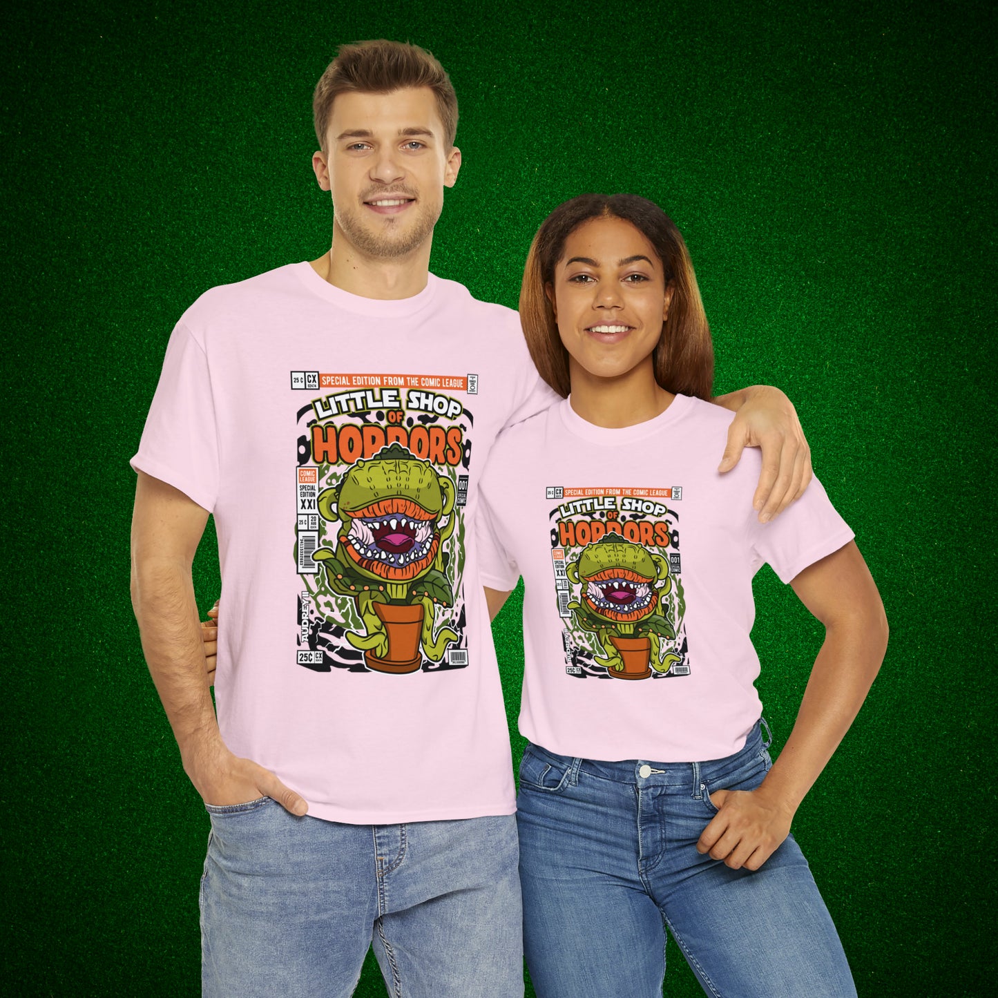 Little Shop of Horrors Audrey Pop Culture Mock Comic Cover heavy cotton T-shirt