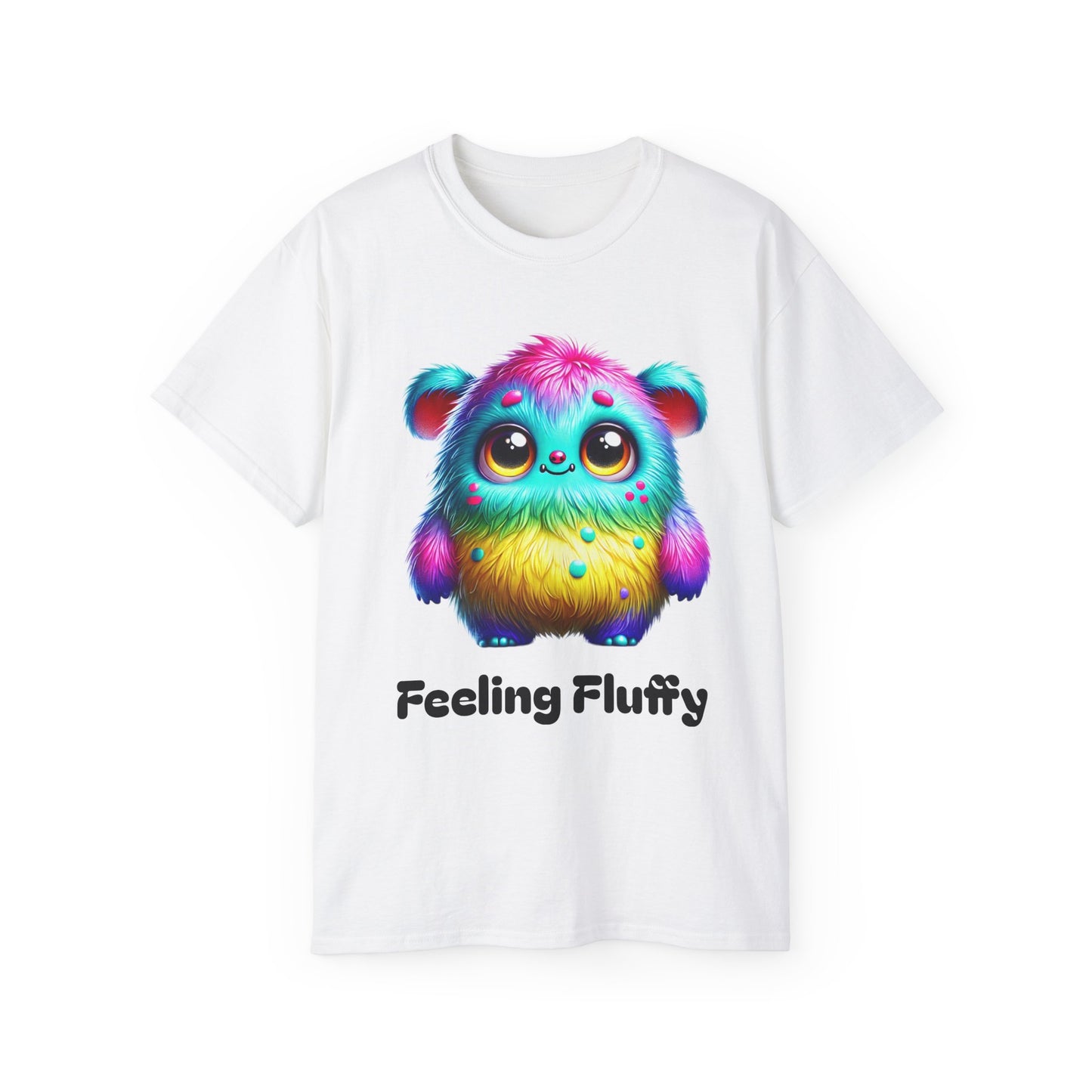 Feeling Fluffy Cute Colorful Monster Unisex Ultra Cotton Tee