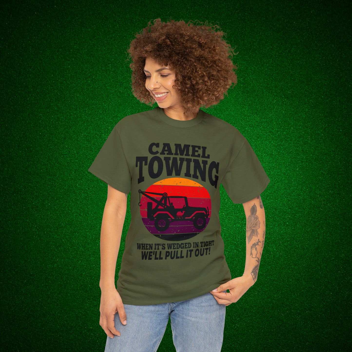 Camel Towing When its wedged in tight we'll pull it out T-Shirt