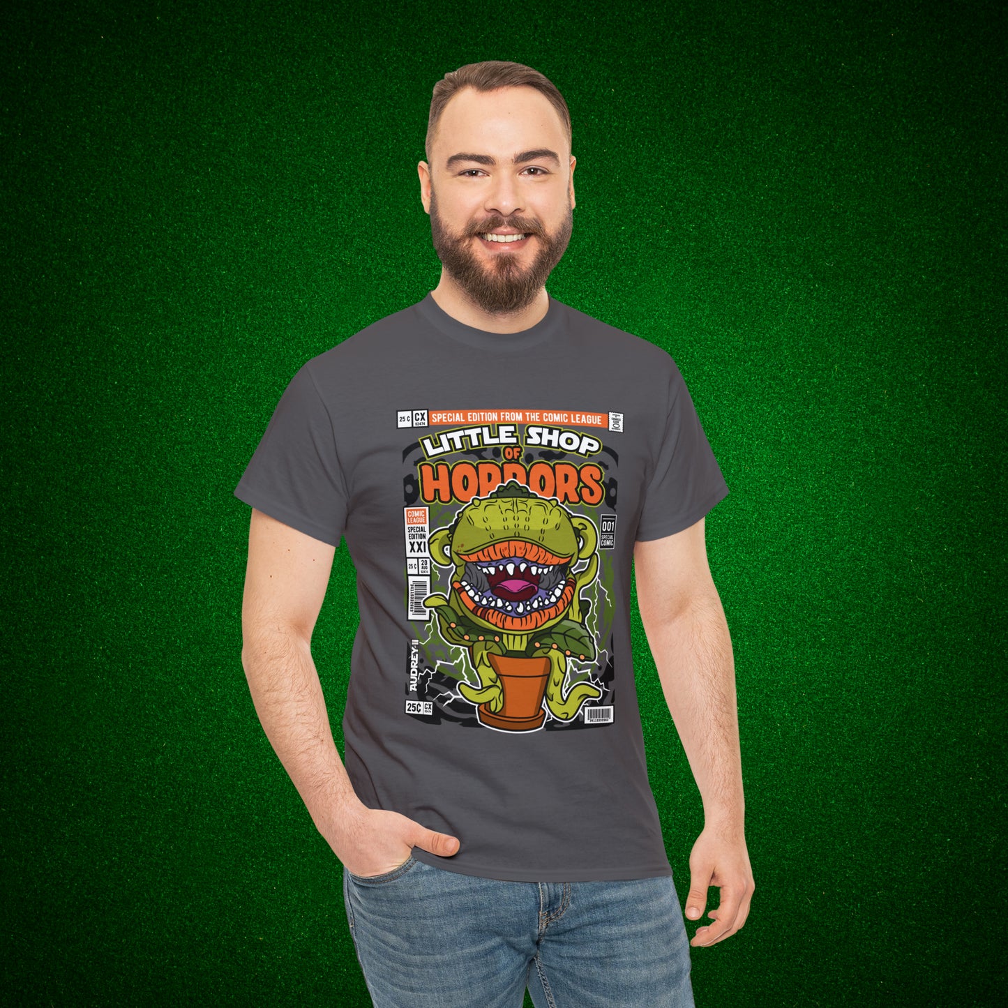 Little Shop of Horrors Audrey Pop Culture Mock Comic Cover heavy cotton T-shirt