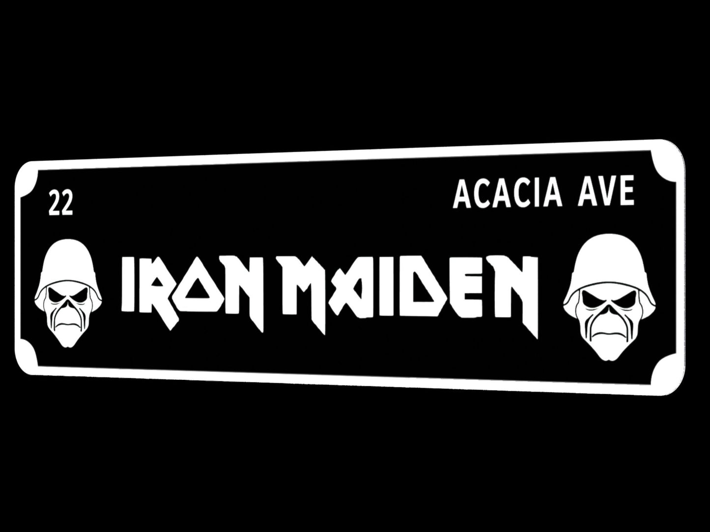 Iron Maiden Rock/Metal Street Sign 6" X 24" Man Cave Indoor/Outdoor Eddie Piece of Mind The Trooper
