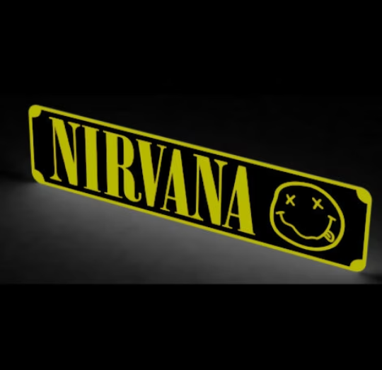 NIRVANA Street Sign 6" X 24" Man Cave Indoor/Outdoor Grunge Smells Like Teen Spirit