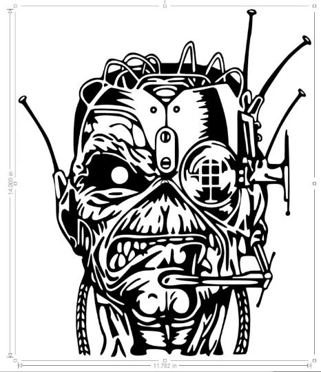 Iron Maiden EDDIE Somewhere In Time 10" or 14" Vinyl Decal Sticker Truck Car Window