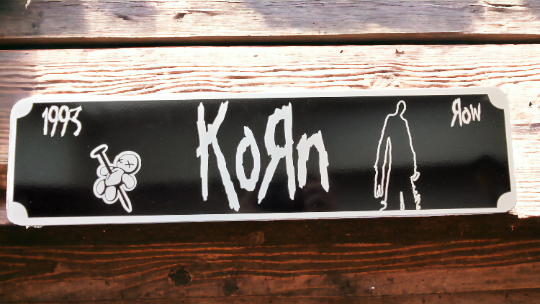 Korn Row Street Sign Rock/Nu Metal 6" X 24" Man Cave Indoor/Outdoor