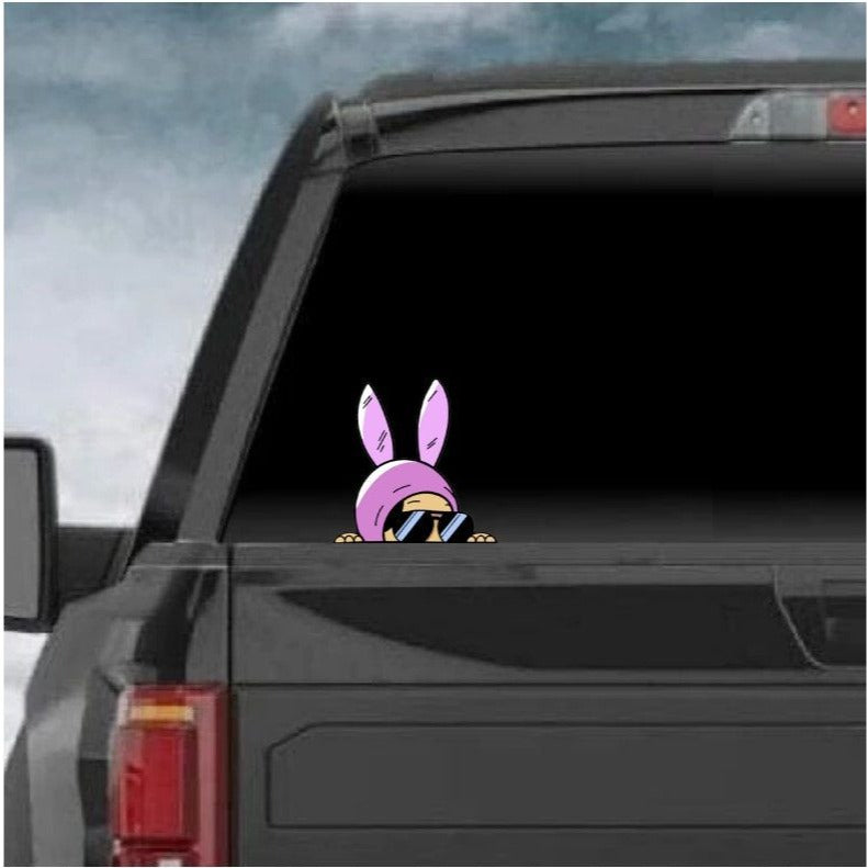 Louise Peeking Window Bob's Burgers Vinyl Decal Anime Sticker: Fun for Your Vehicle! Window, Laptop, Water Bottle, any Flat Surface