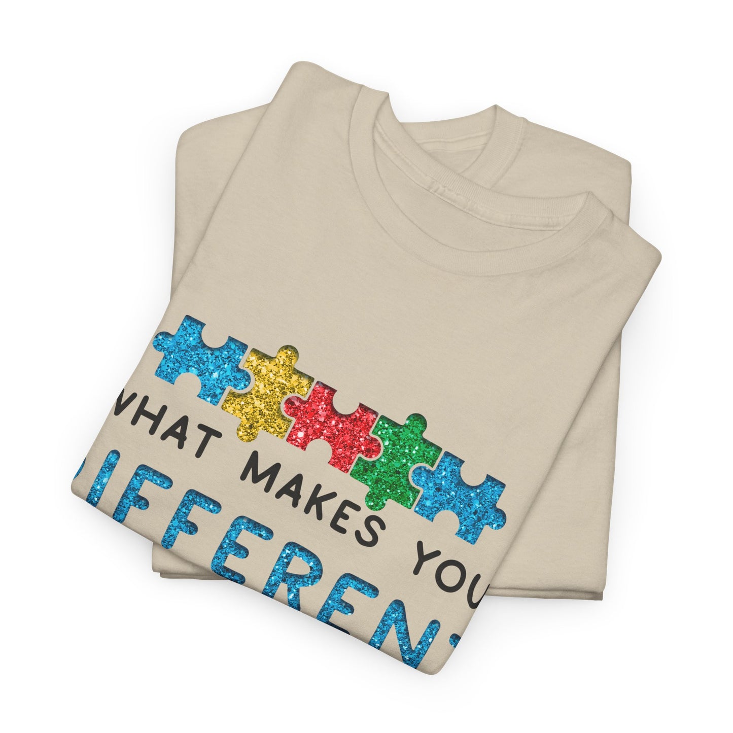 Autism WHAT MAKES YOU DIFFERENT IS WHAT MAKES YOU BEAUTIFUL T-shirt Unisex Heavy Cotton