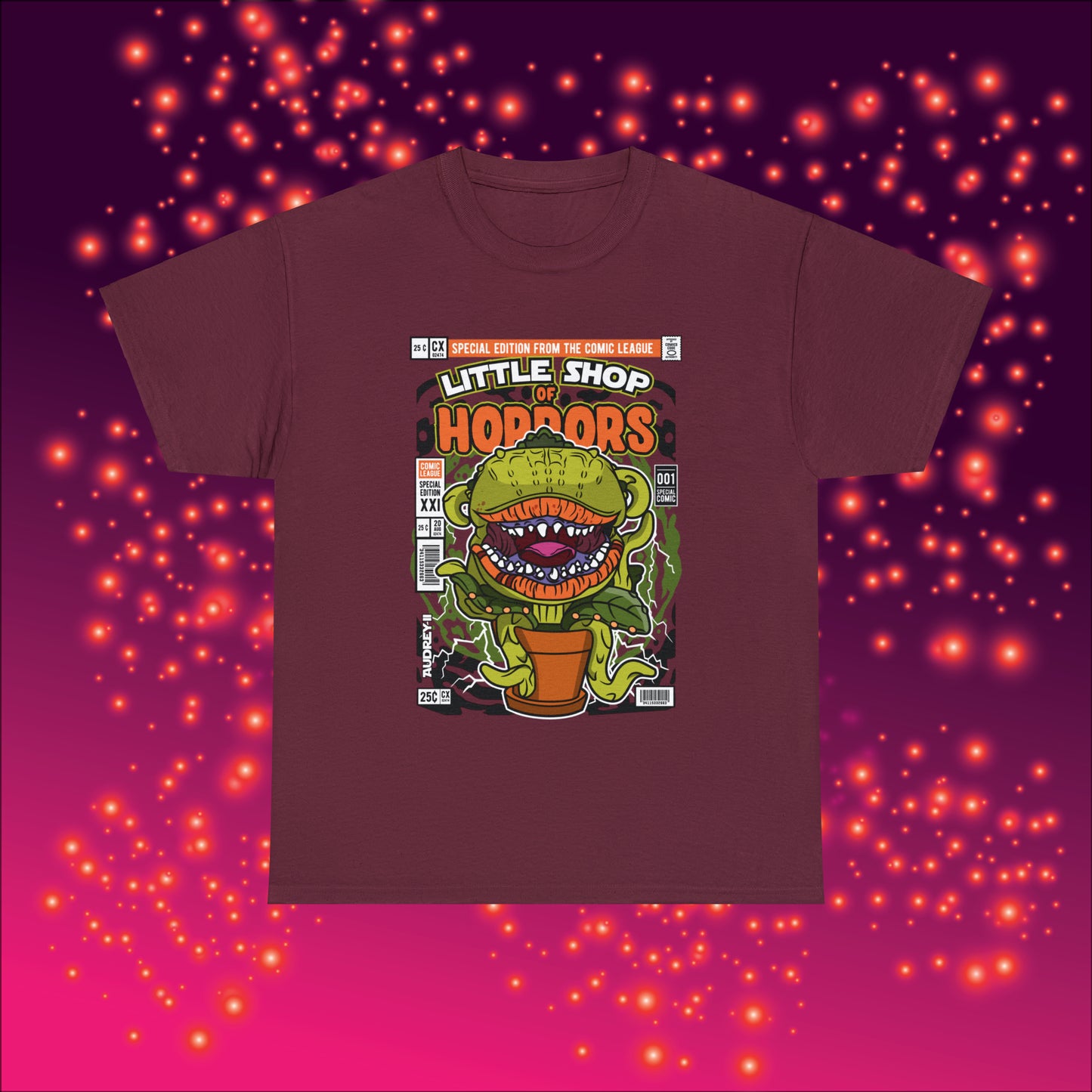 Little Shop of Horrors Audrey Pop Culture Mock Comic Cover heavy cotton T-shirt