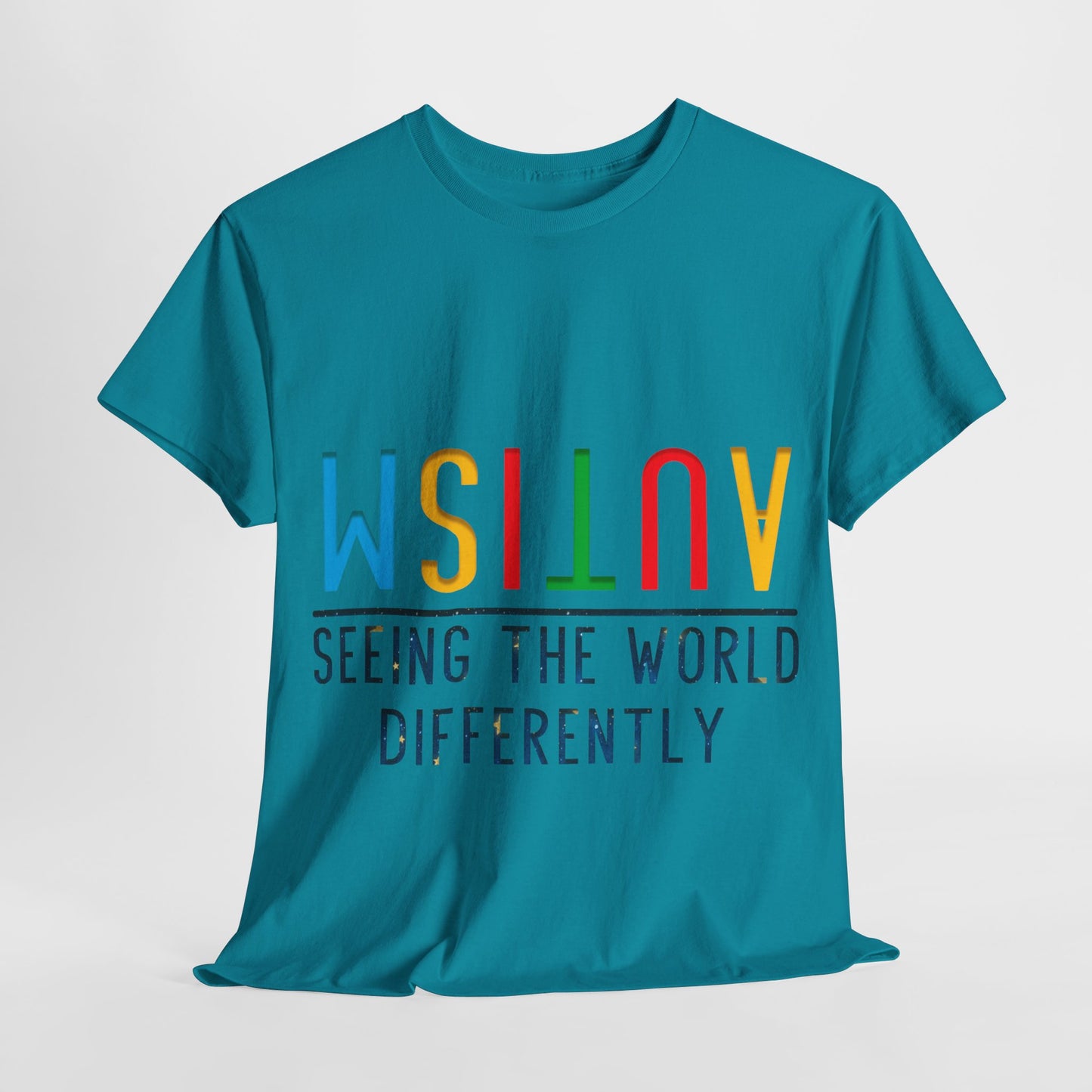 Autism Seeing the World Differently T-shirt Unisex Heavy Cotton