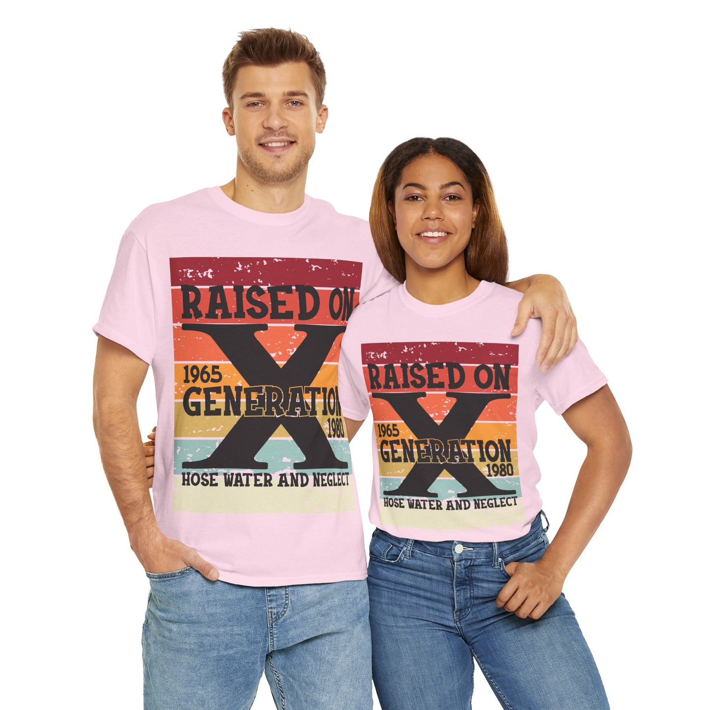 GEN X Raised On Hose Water & Neglect Tshirt Unisex Heavy Cotton