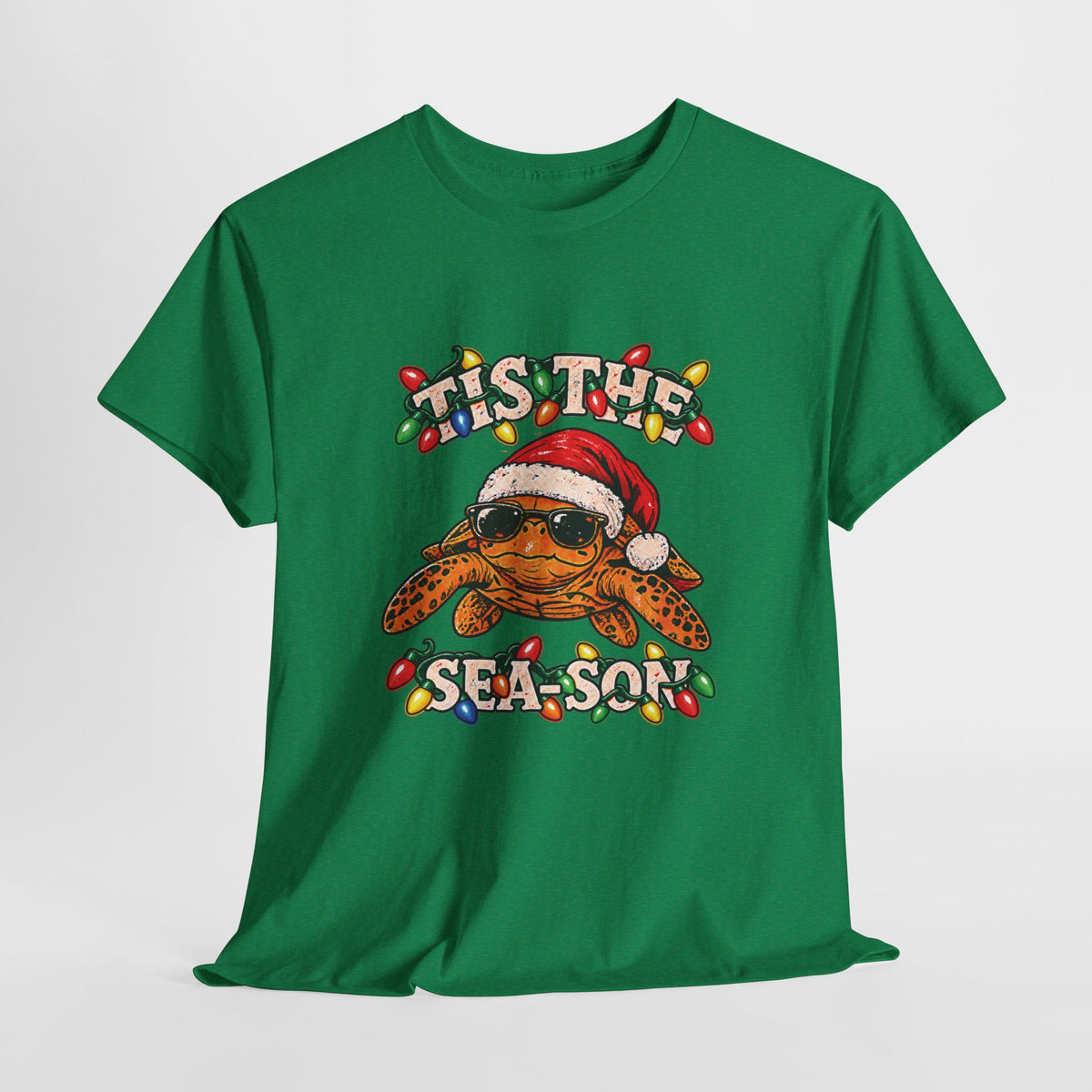 Tis the Sea-Son Christmas Sea Turtle T-Shirt – Coastal Holiday Tee