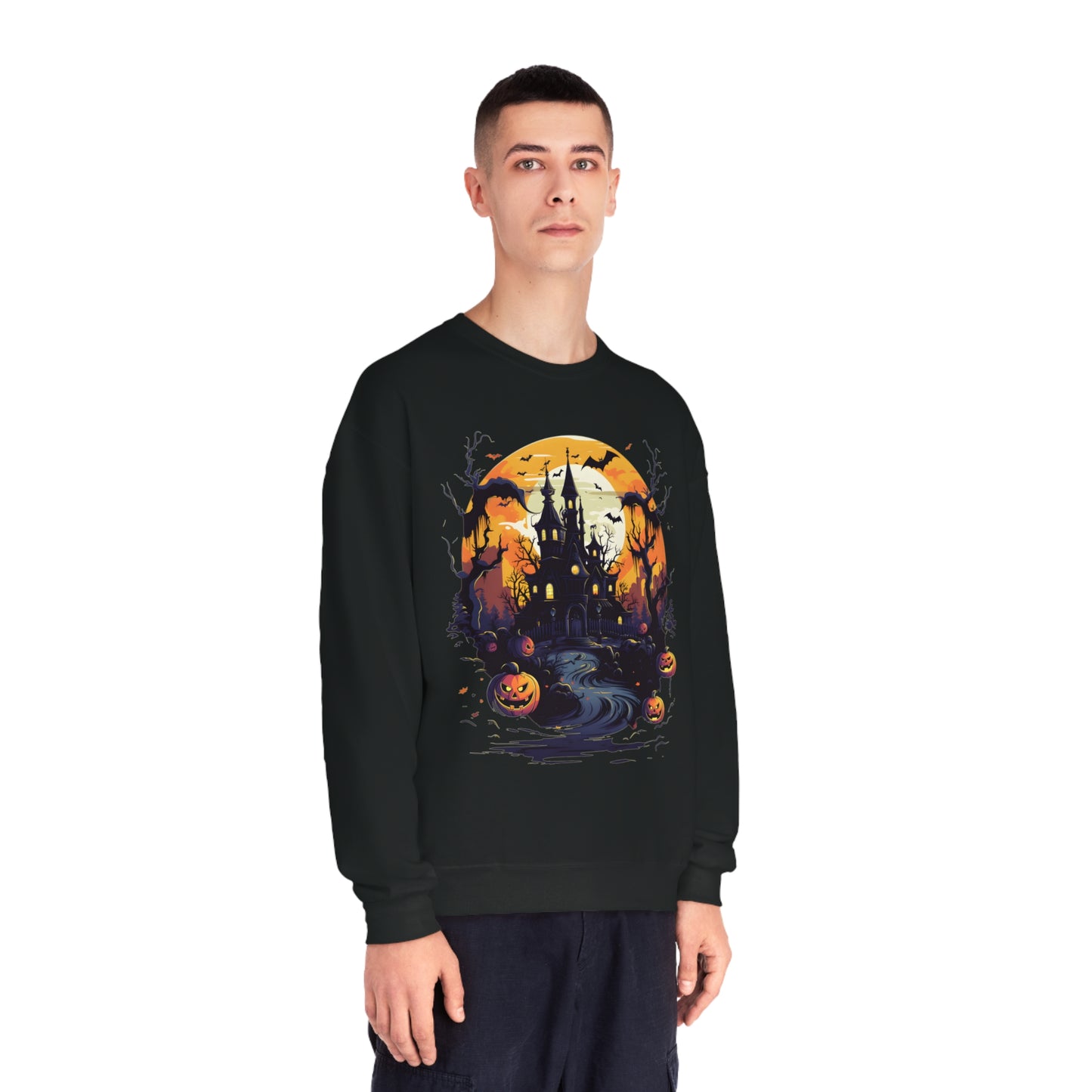 Halloween - Spooky House Unisex NuBlend® Crewneck Sweatshirt