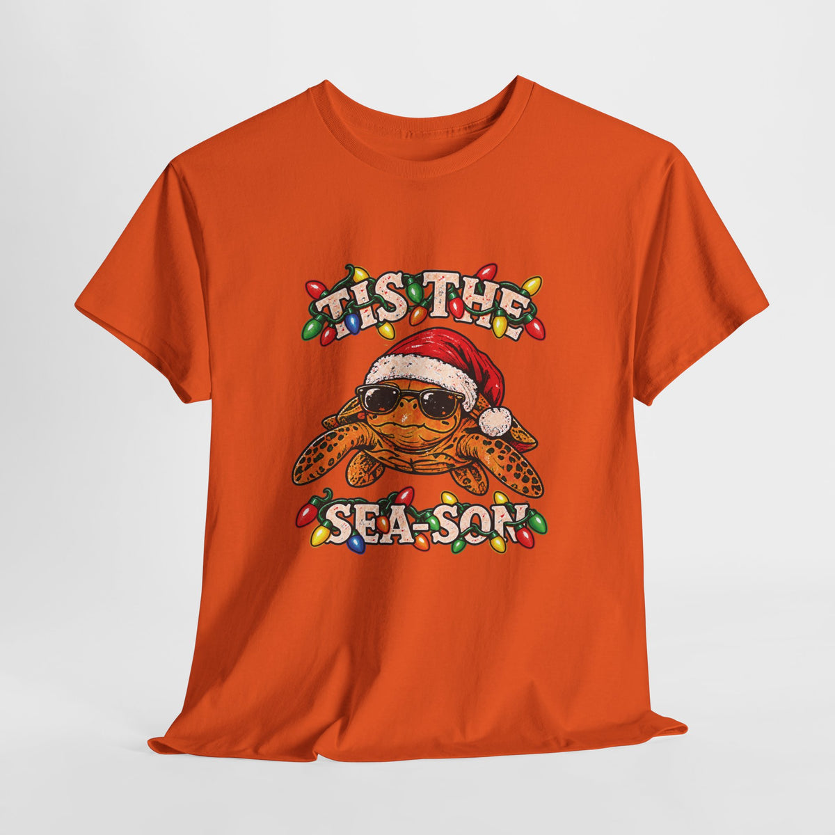 Tis the Sea-Son Christmas Sea Turtle T-Shirt – Coastal Holiday Tee