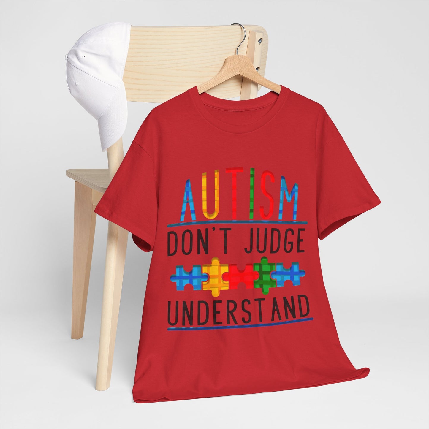 Autism Don't Judge Understand T-shirt Unisex Heavy Cotton