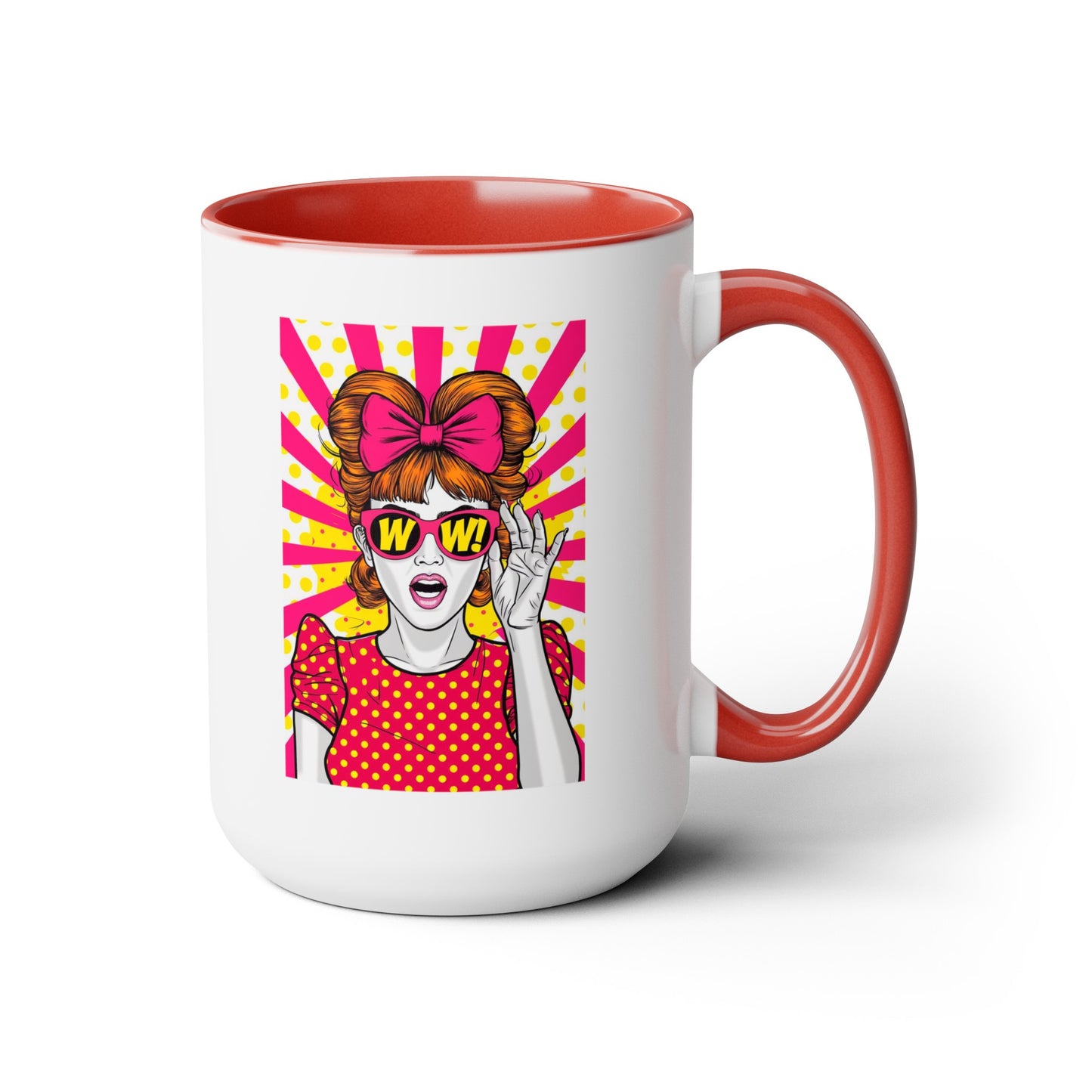 PopArt WOW Girl 15oz Coffee Mug