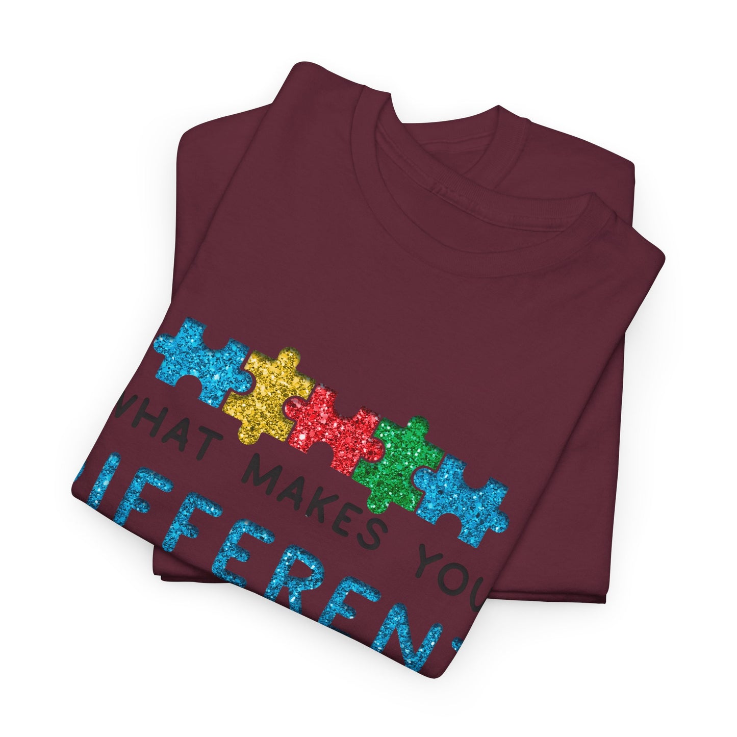 Autism WHAT MAKES YOU DIFFERENT IS WHAT MAKES YOU BEAUTIFUL T-shirt Unisex Heavy Cotton