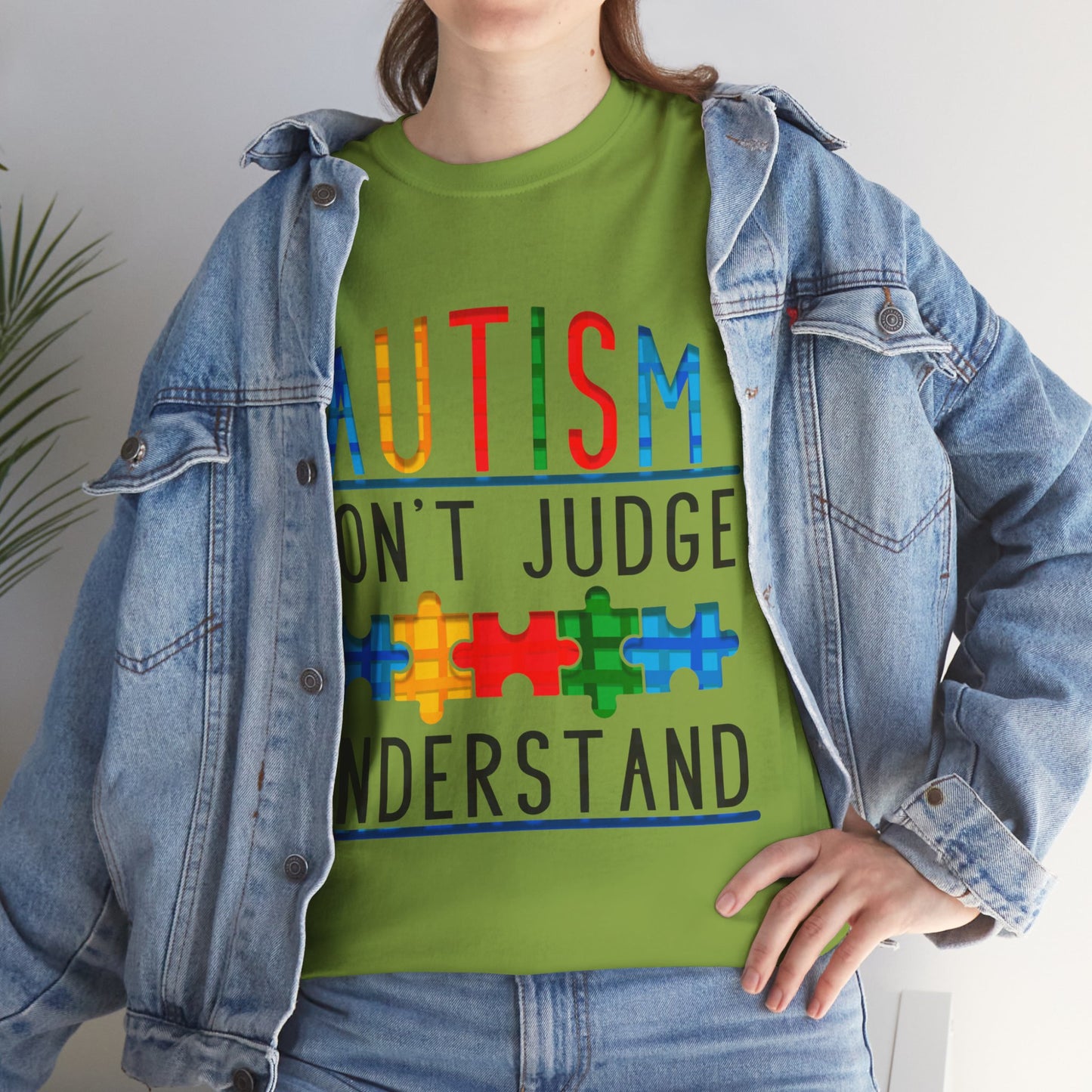 Autism Don't Judge Understand T-shirt Unisex Heavy Cotton