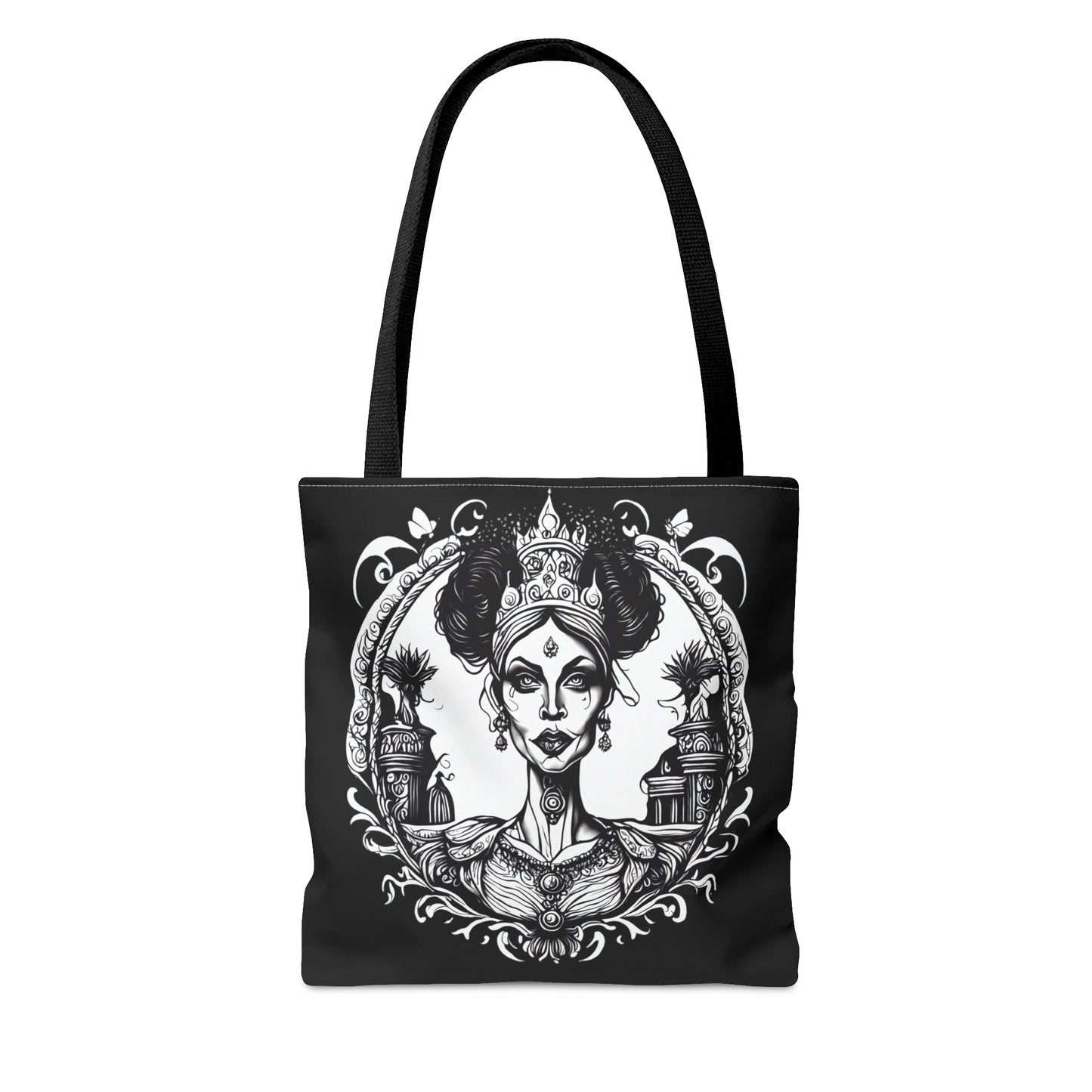 Regal Old Woman with Tiara and Crown Teacher Unisex Tote Bag (AOP)