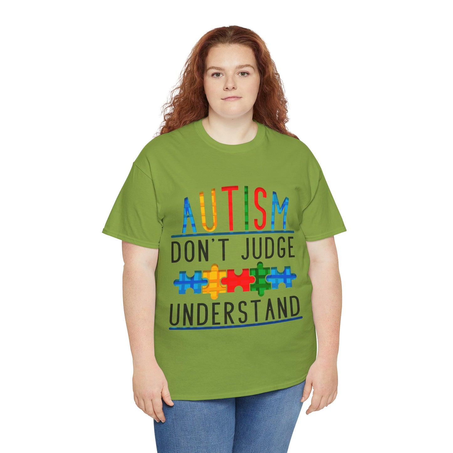 Autism Don't Judge Understand T-shirt Unisex Heavy Cotton