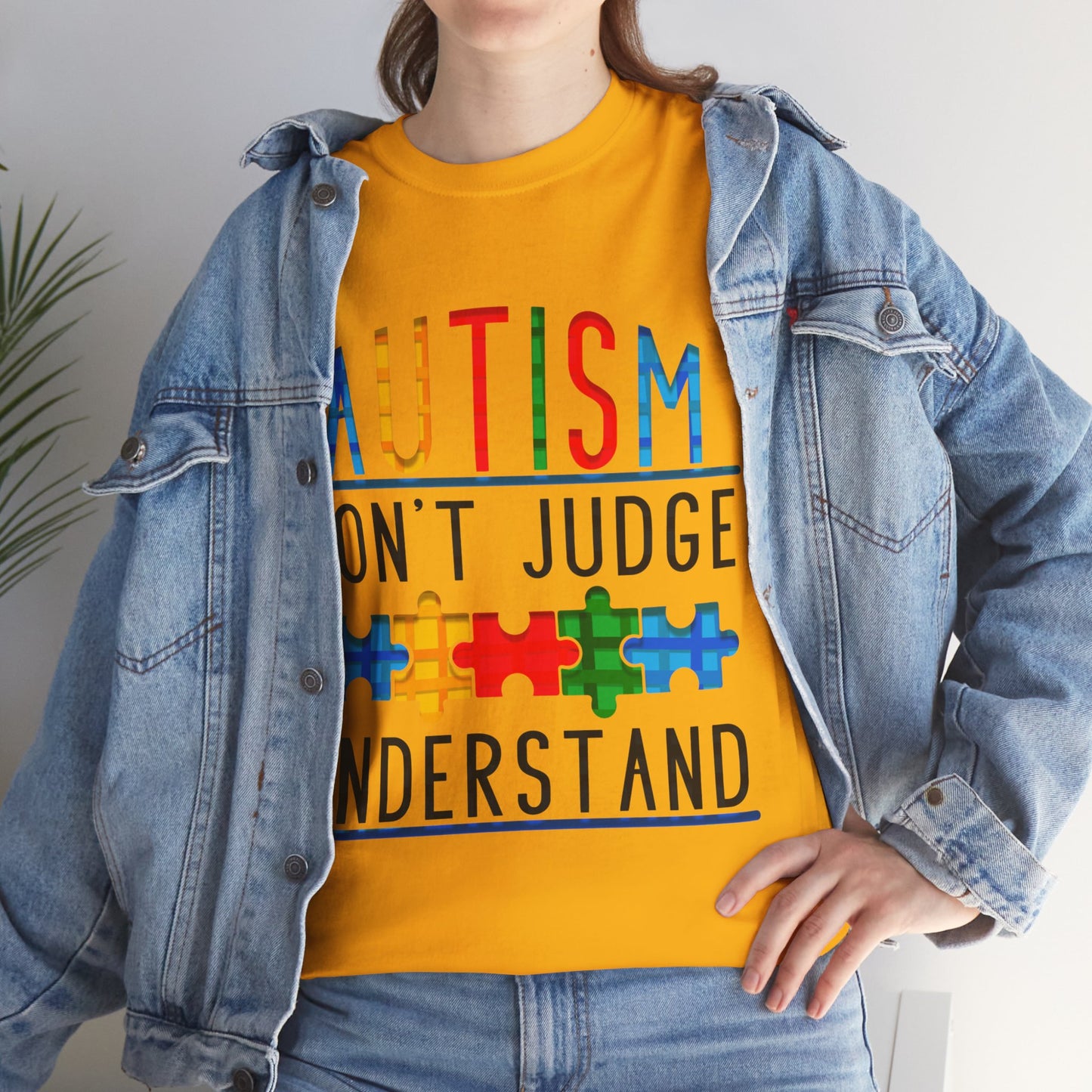 Autism Don't Judge Understand T-shirt Unisex Heavy Cotton