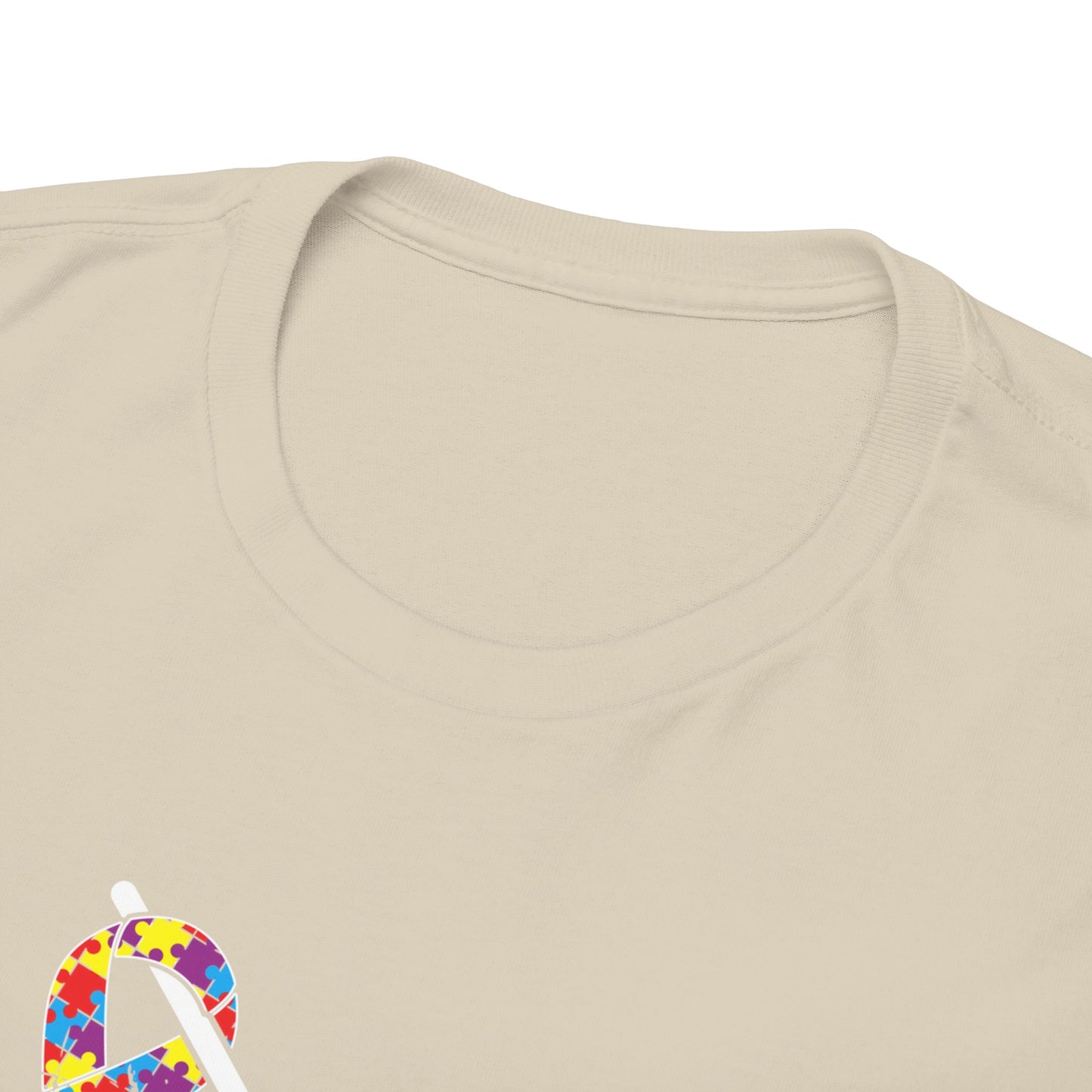Bigfoot Heart Puzzle Piece Autism T shirt unisex heavy cotton T-shirt