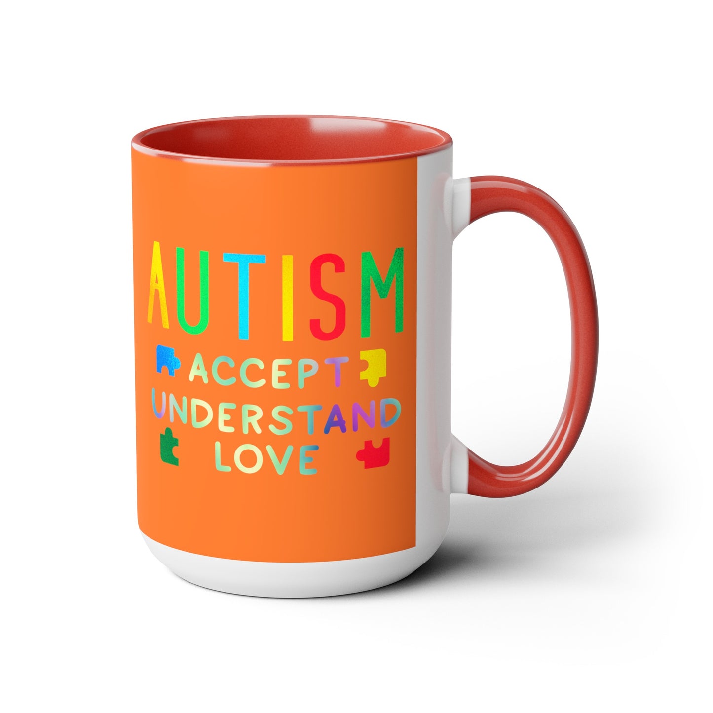 Autism ACCEPT UNDERSTAND LOVE 15oz Coffee Mug