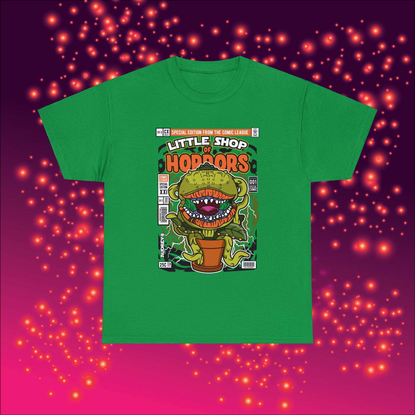 Little Shop of Horrors Audrey Pop Culture Mock Comic Cover heavy cotton T-shirt
