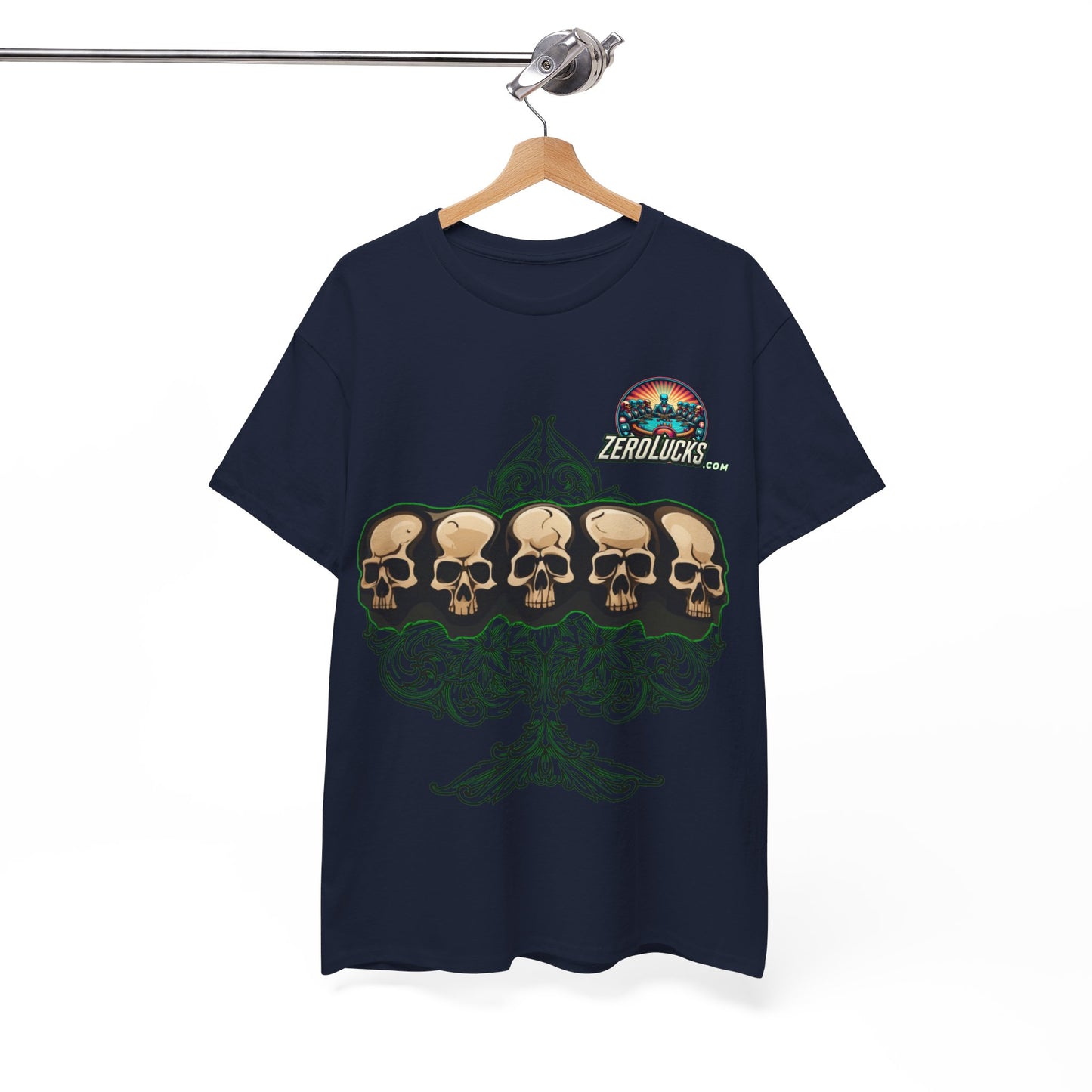No Lucks Skulls with Spade T-shirt Unisex Heavy Cotton