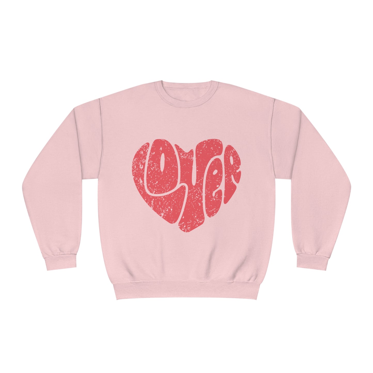 Retro Lover Heart Valentines (Distressed Design) Unisex NuBlend® Crewneck Sweatshirt