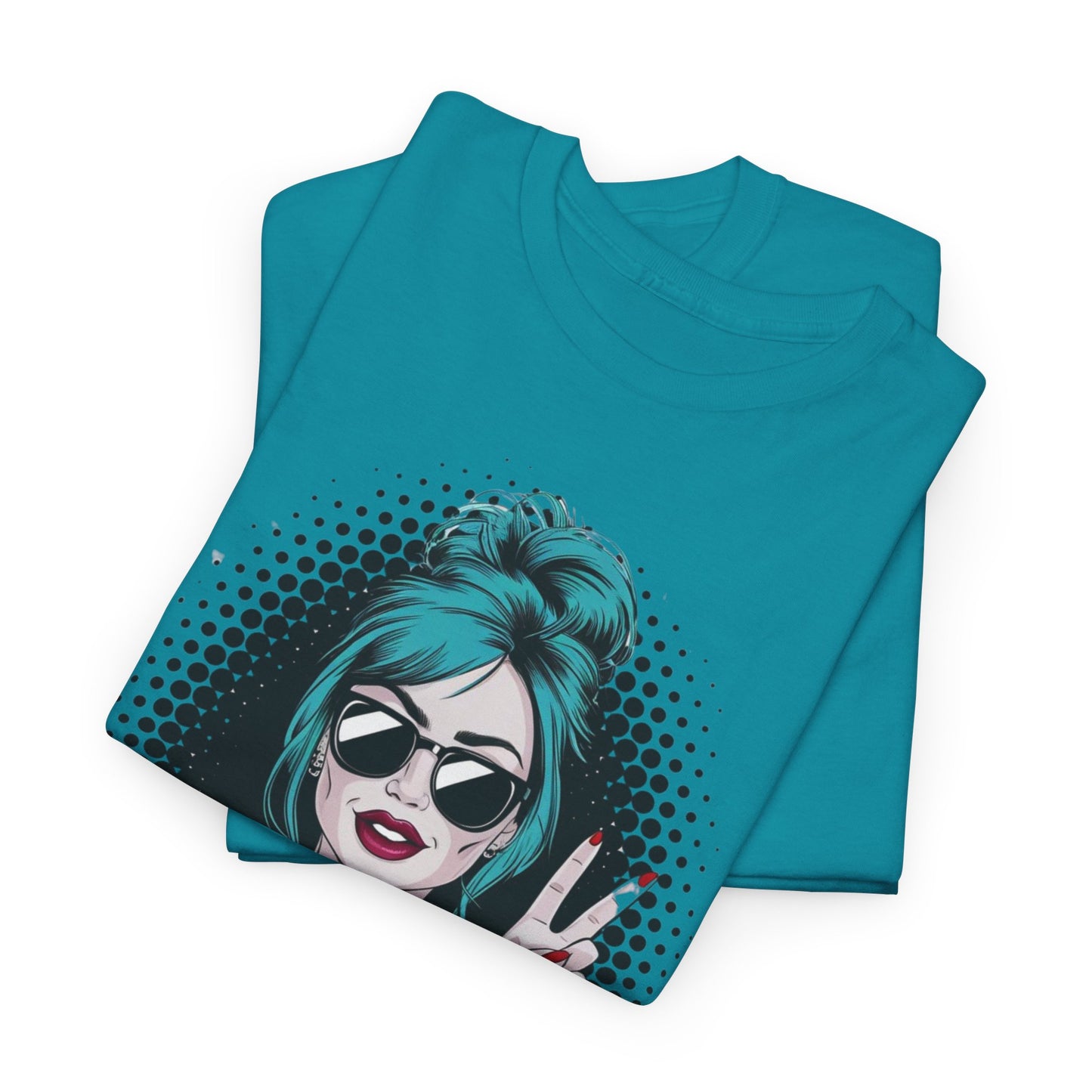 Sexy PopArt Girl Mind Your Own Business Tshirt unisex heavy cotton