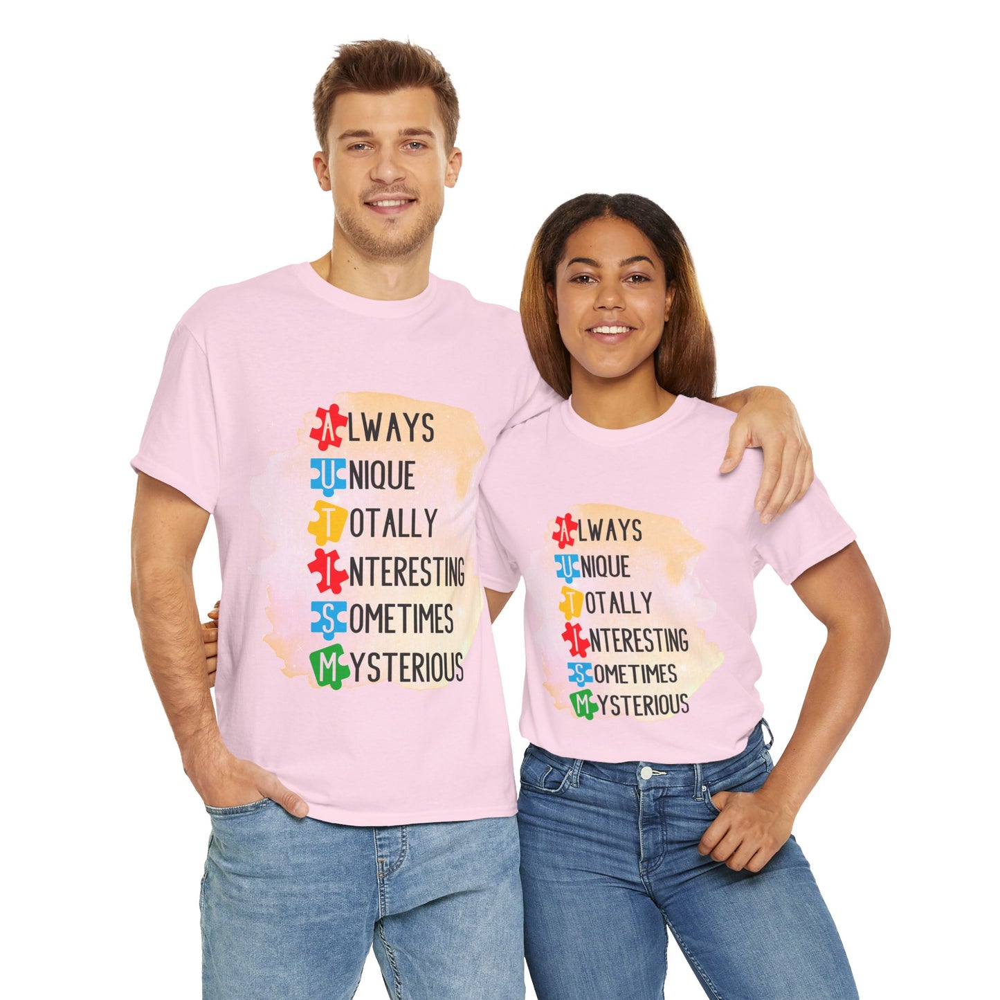 Autism Always Unique Totally Interesting Sometimes Mysterious T-shirt Unisex Heavy Cotton
