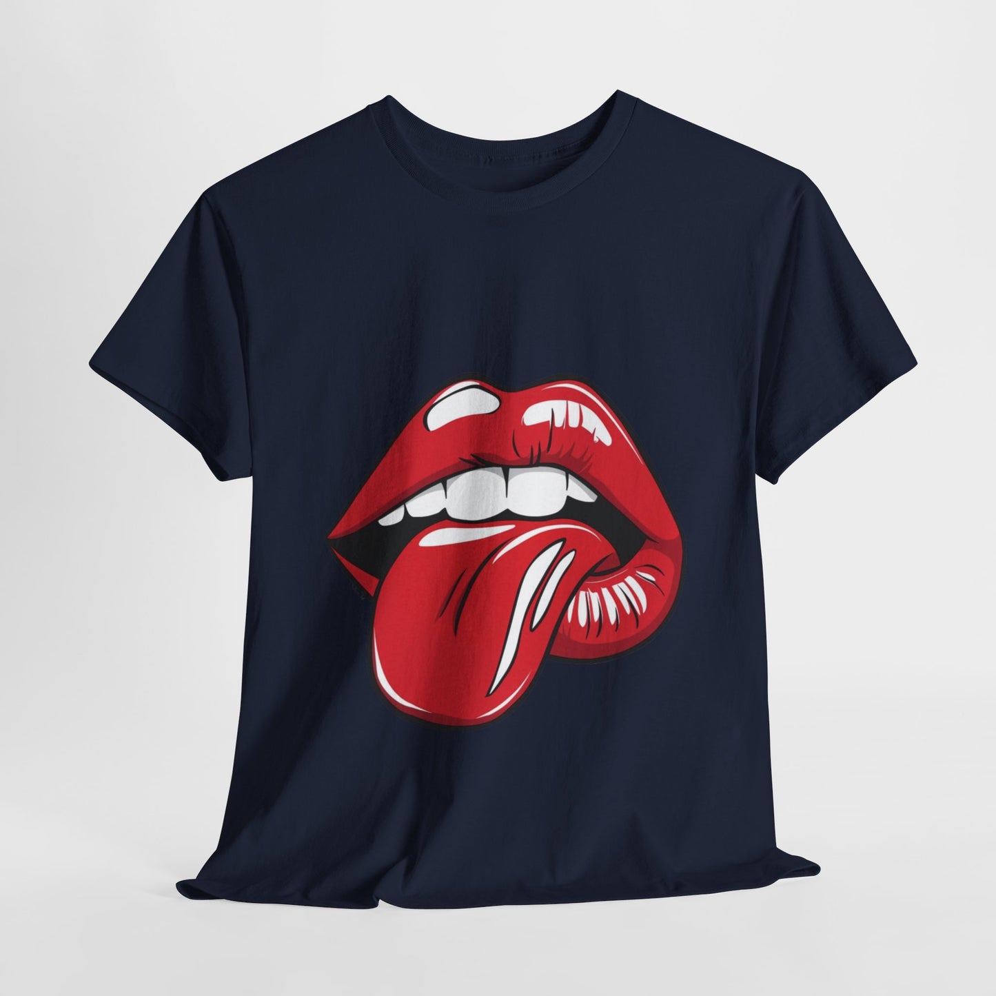 Sexy Retro PopArt Red Lips and Tounge Unisex heavy cotton Tshirt