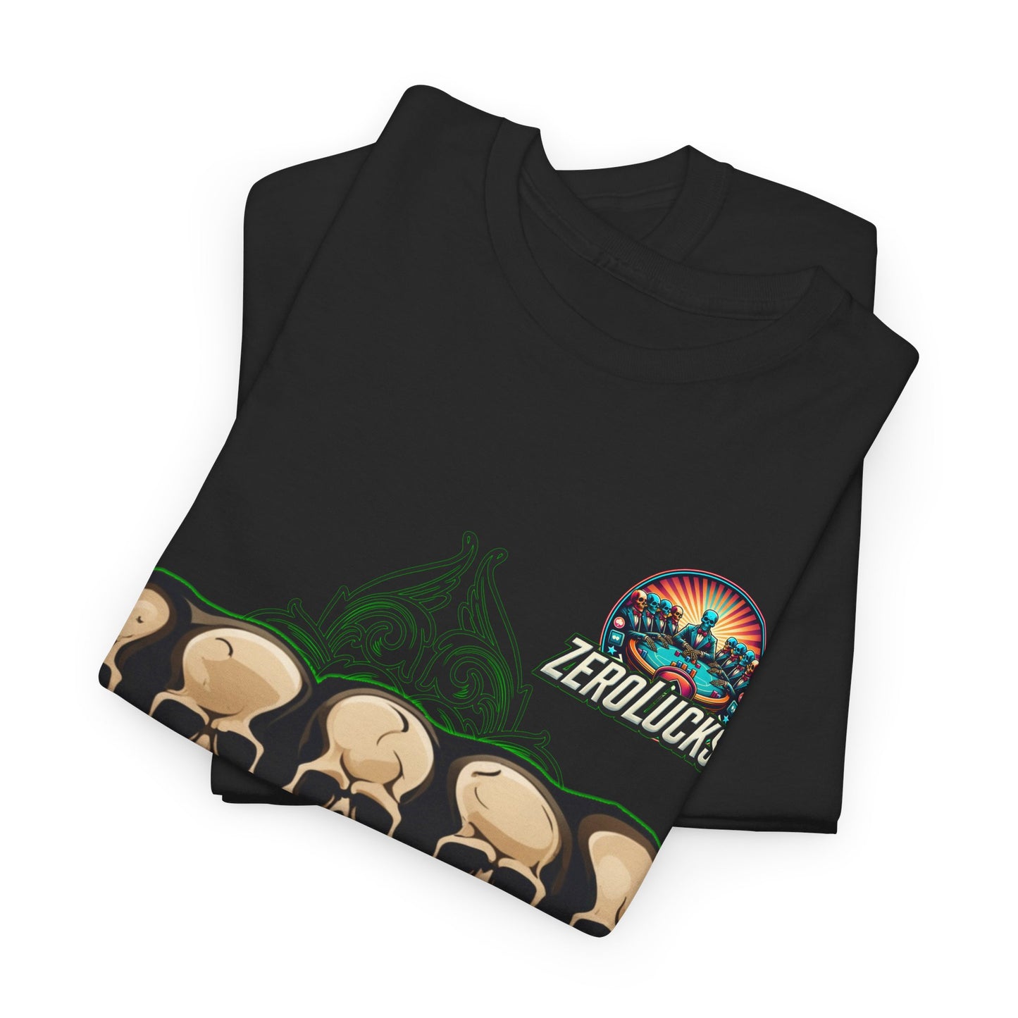 No Lucks Skulls with Spade T-shirt Unisex Heavy Cotton