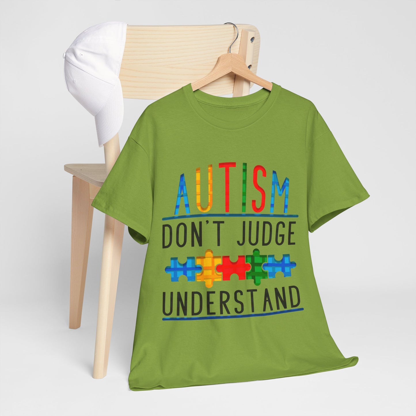 Autism Don't Judge Understand T-shirt Unisex Heavy Cotton