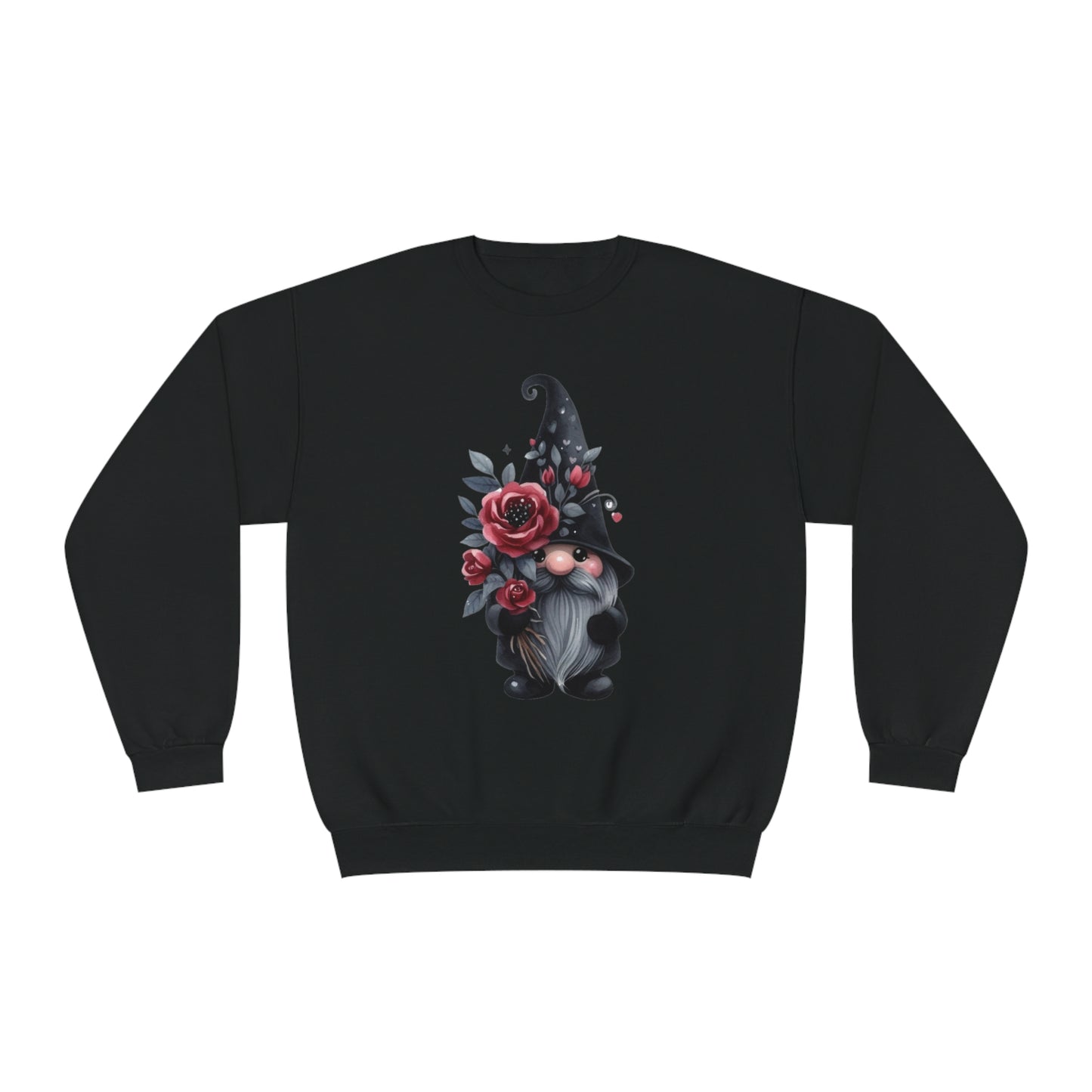 Black Valentine Gnome Unisex NuBlend® Crewneck Sweatshirt