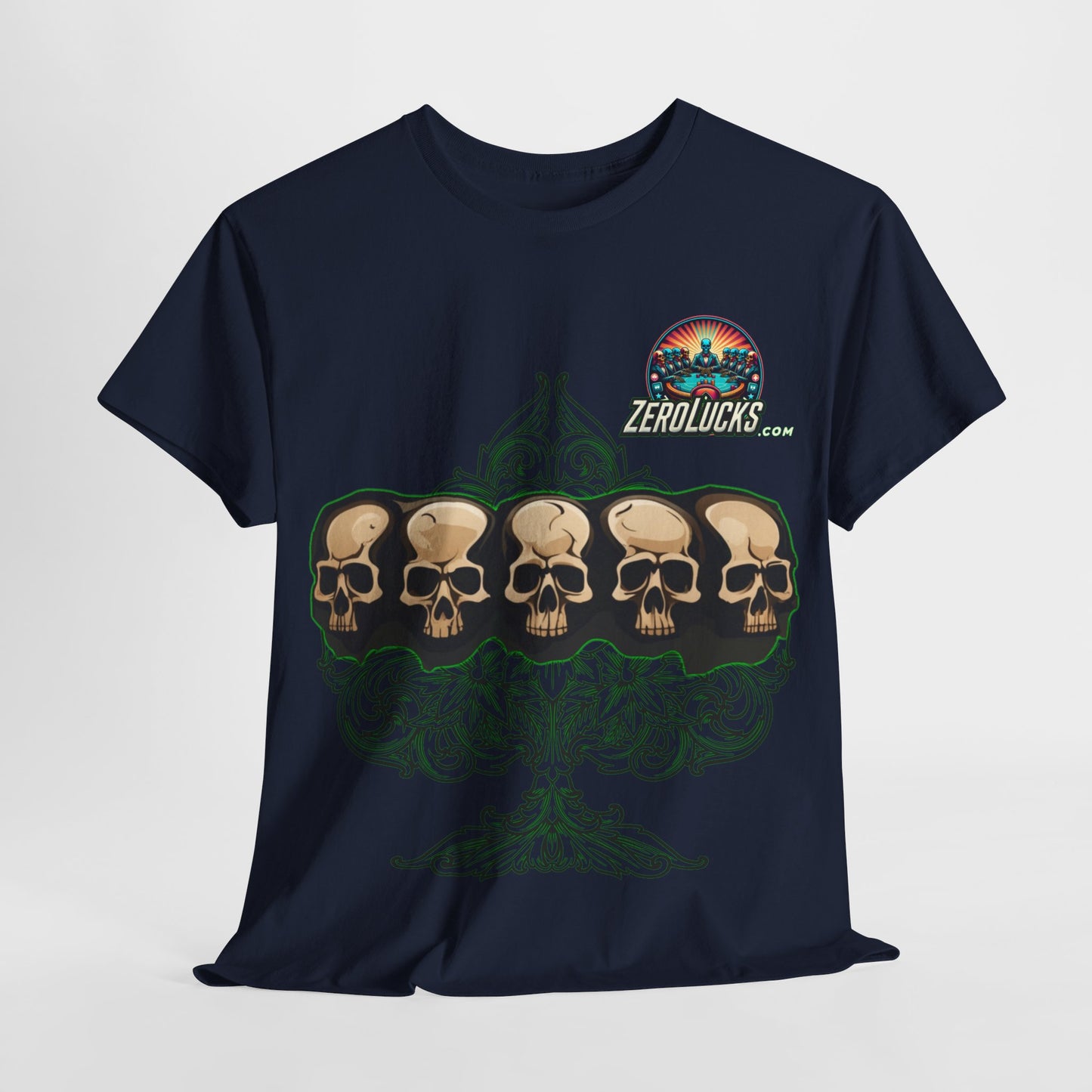 No Lucks Skulls with Spade T-shirt Unisex Heavy Cotton