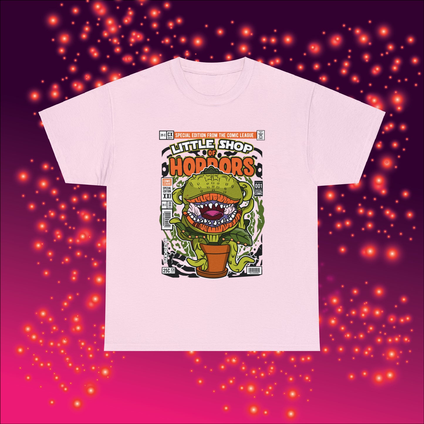 Little Shop of Horrors Audrey Pop Culture Mock Comic Cover heavy cotton T-shirt
