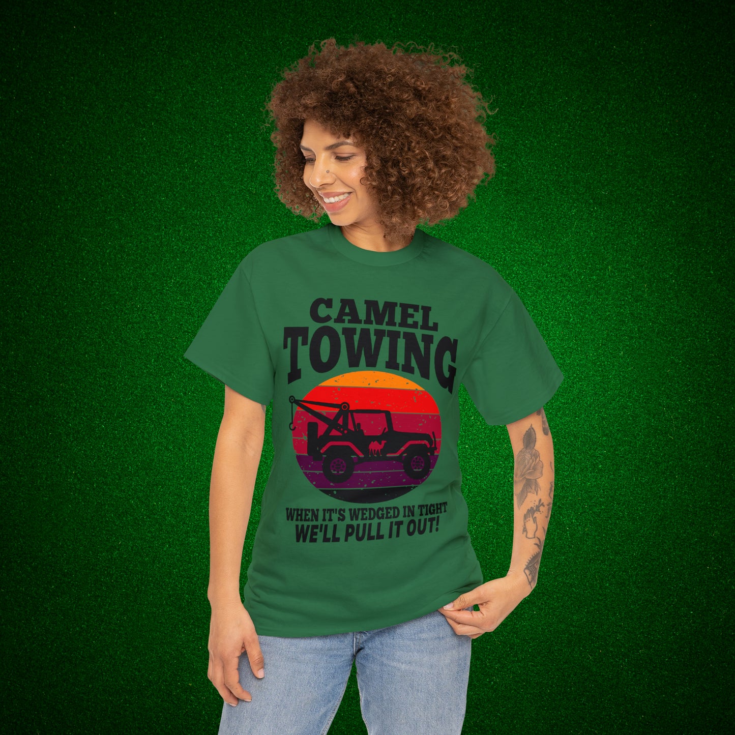 Camel Towing When its wedged in tight we'll pull it out T-Shirt